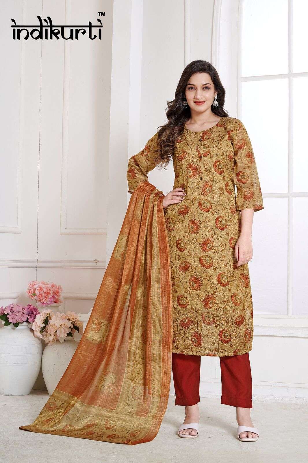 SHIVANI-3 BY INDIKURTI IN SCHIFFLI PREMIUM ERODE SILK WITH HANDWORK