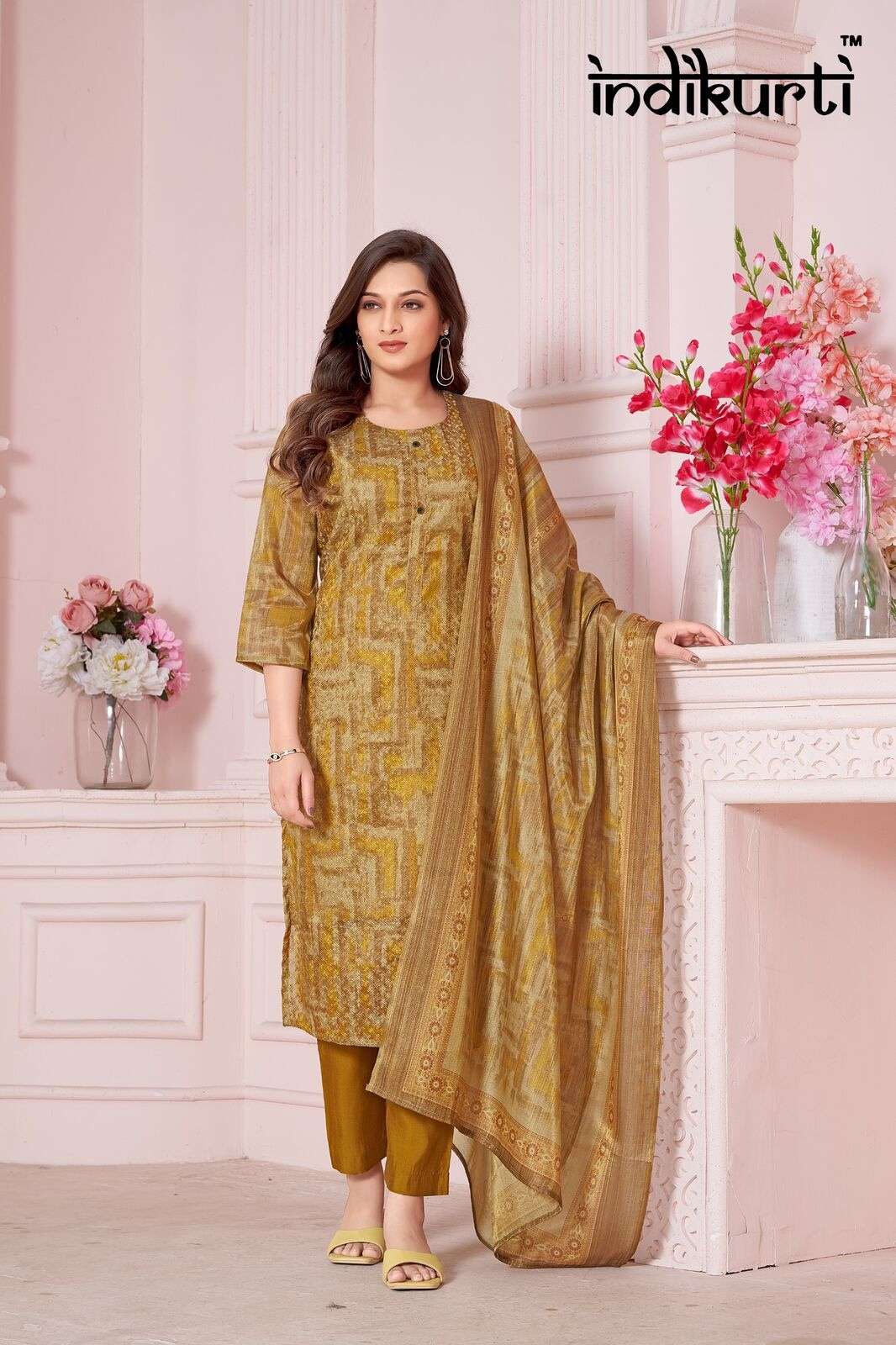 SHIVANI-3 BY INDIKURTI IN SCHIFFLI PREMIUM ERODE SILK WITH HANDWORK