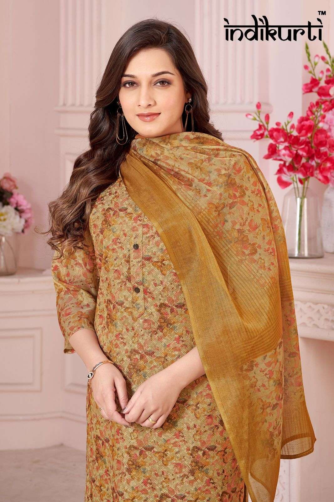 SHIVANI-3 BY INDIKURTI IN SCHIFFLI PREMIUM ERODE SILK WITH HANDWORK