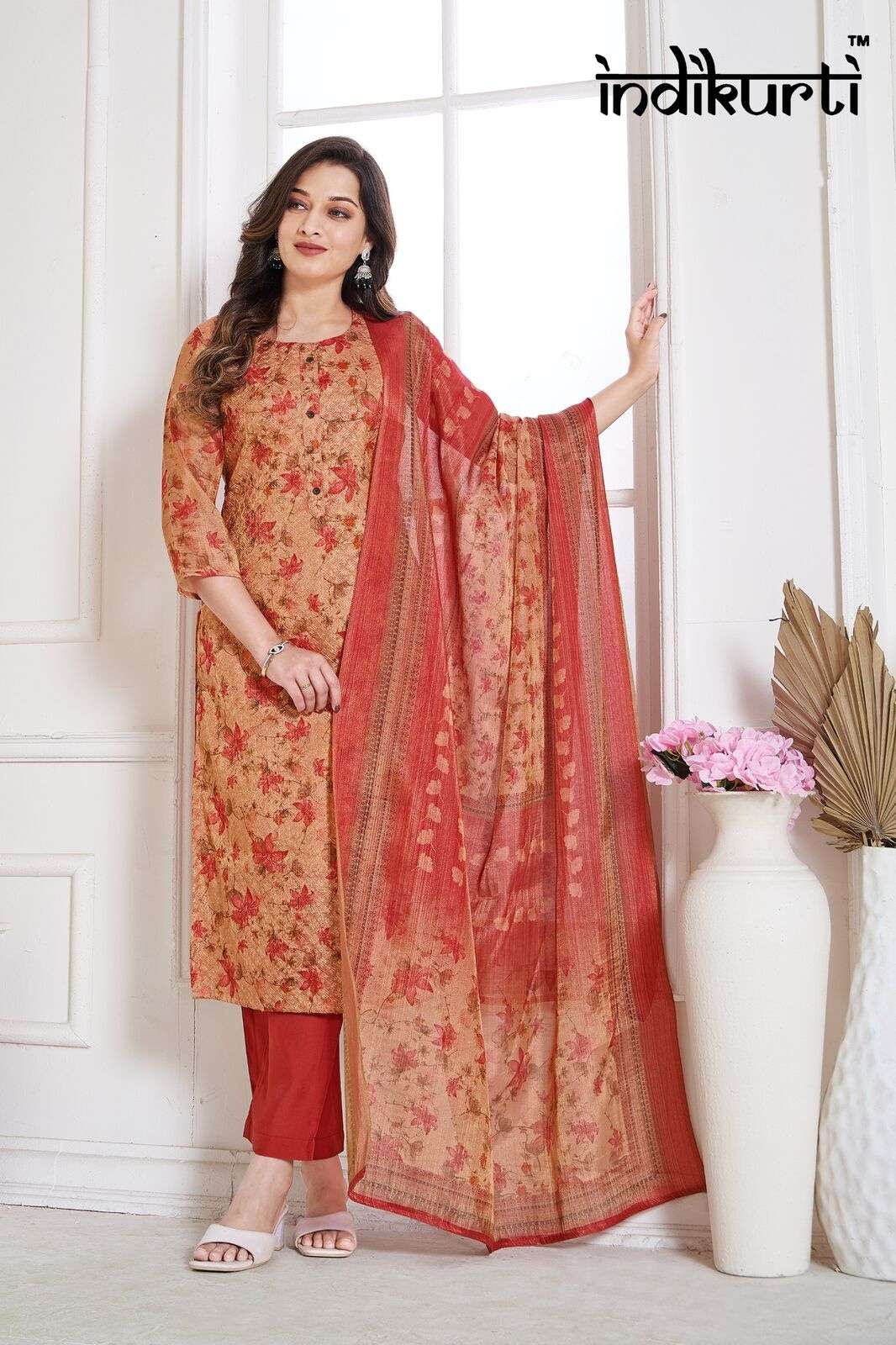 SHIVANI-3 BY INDIKURTI IN SCHIFFLI PREMIUM ERODE SILK WITH HANDWORK