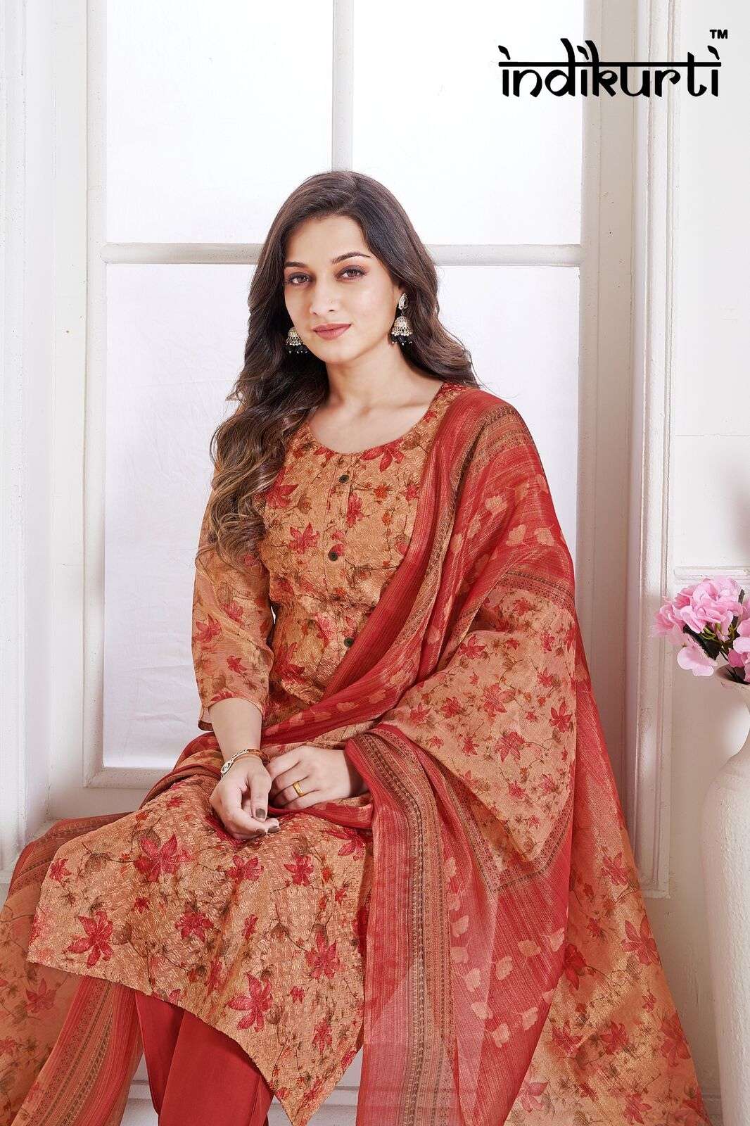 SHIVANI-3 BY INDIKURTI IN SCHIFFLI PREMIUM ERODE SILK WITH HANDWORK