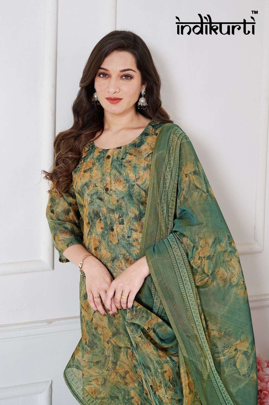 SHIVANI-3 BY INDIKURTI IN SCHIFFLI PREMIUM ERODE SILK WITH HANDWORK