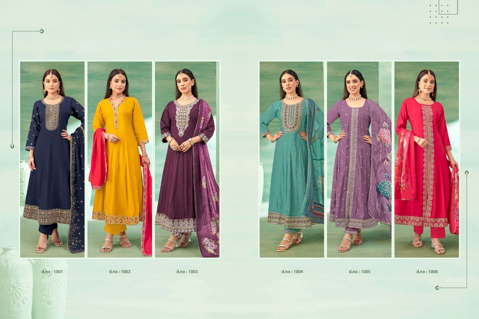 SHIVANI BY KF FASHION IN ROMAN SILK ANARKALI 3 PSC KURTI PANT & DUPATTA