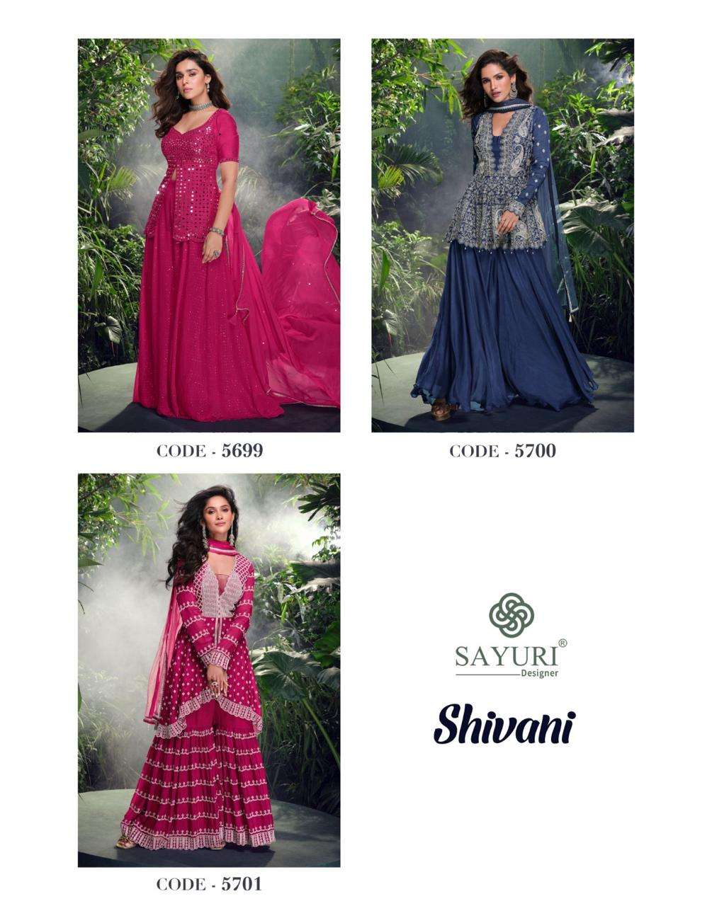 SHIVANI BY SAYURI DESIGNER IN PREMIUM REAL CHINON SILK AND REAL GEROGETTE