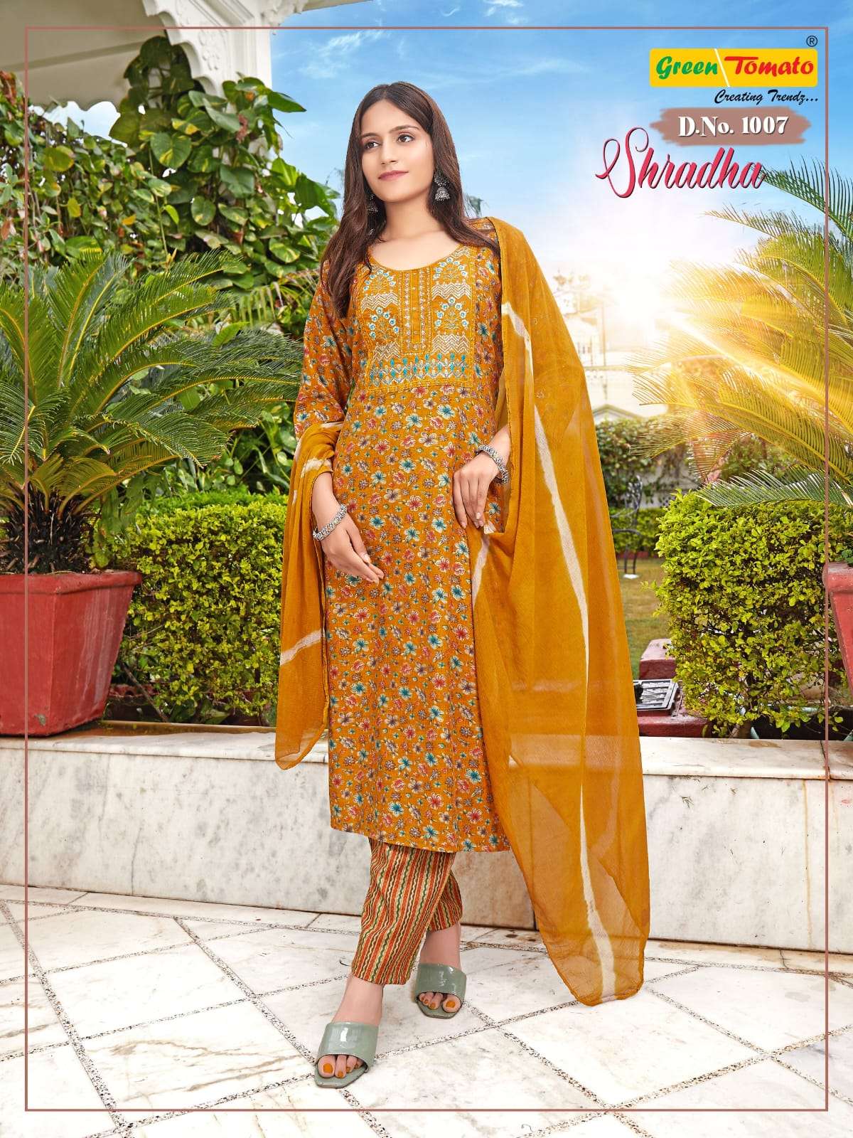 SHRADHA BY GREEN TOMATO IN CAPSULE FOIL PRINT