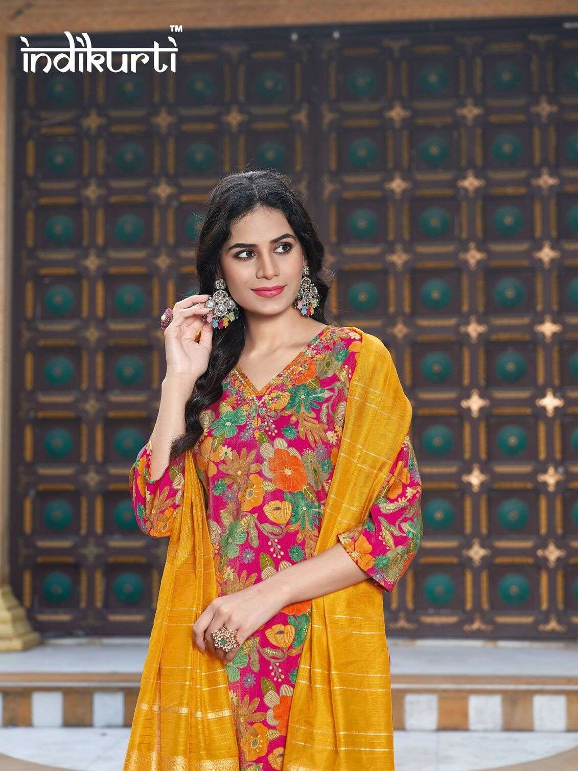 SHREYA BY INDIKURTI SHIMMER VETICAN FOIL PRINT AND PV ROMAN FOIL PRINT