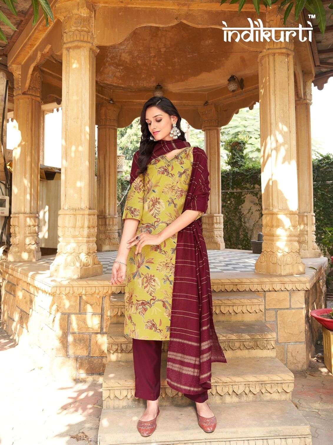SHREYA BY INDIKURTI SHIMMER VETICAN FOIL PRINT AND PV ROMAN FOIL PRINT