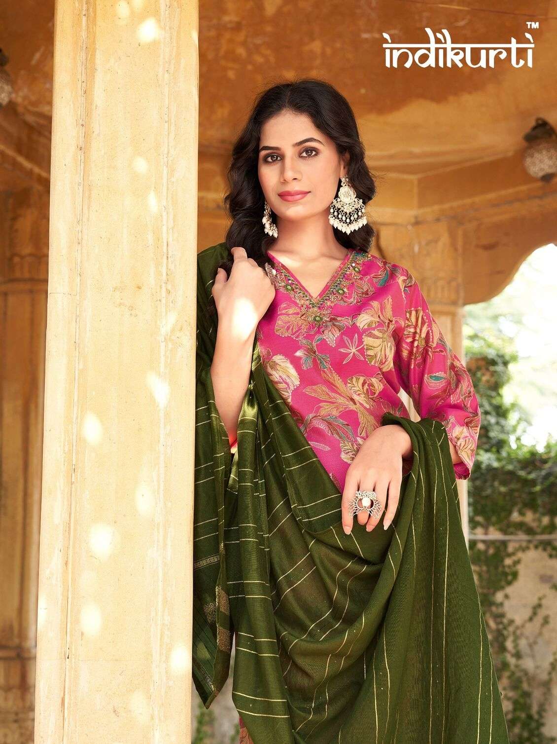 SHREYA BY INDIKURTI SHIMMER VETICAN FOIL PRINT AND PV ROMAN FOIL PRINT