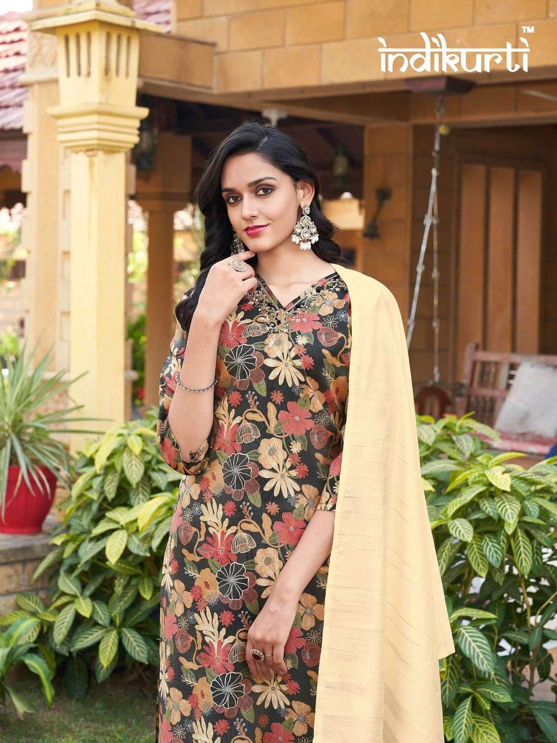 SHREYA BY INDIKURTI SHIMMER VETICAN FOIL PRINT AND PV ROMAN FOIL PRINT