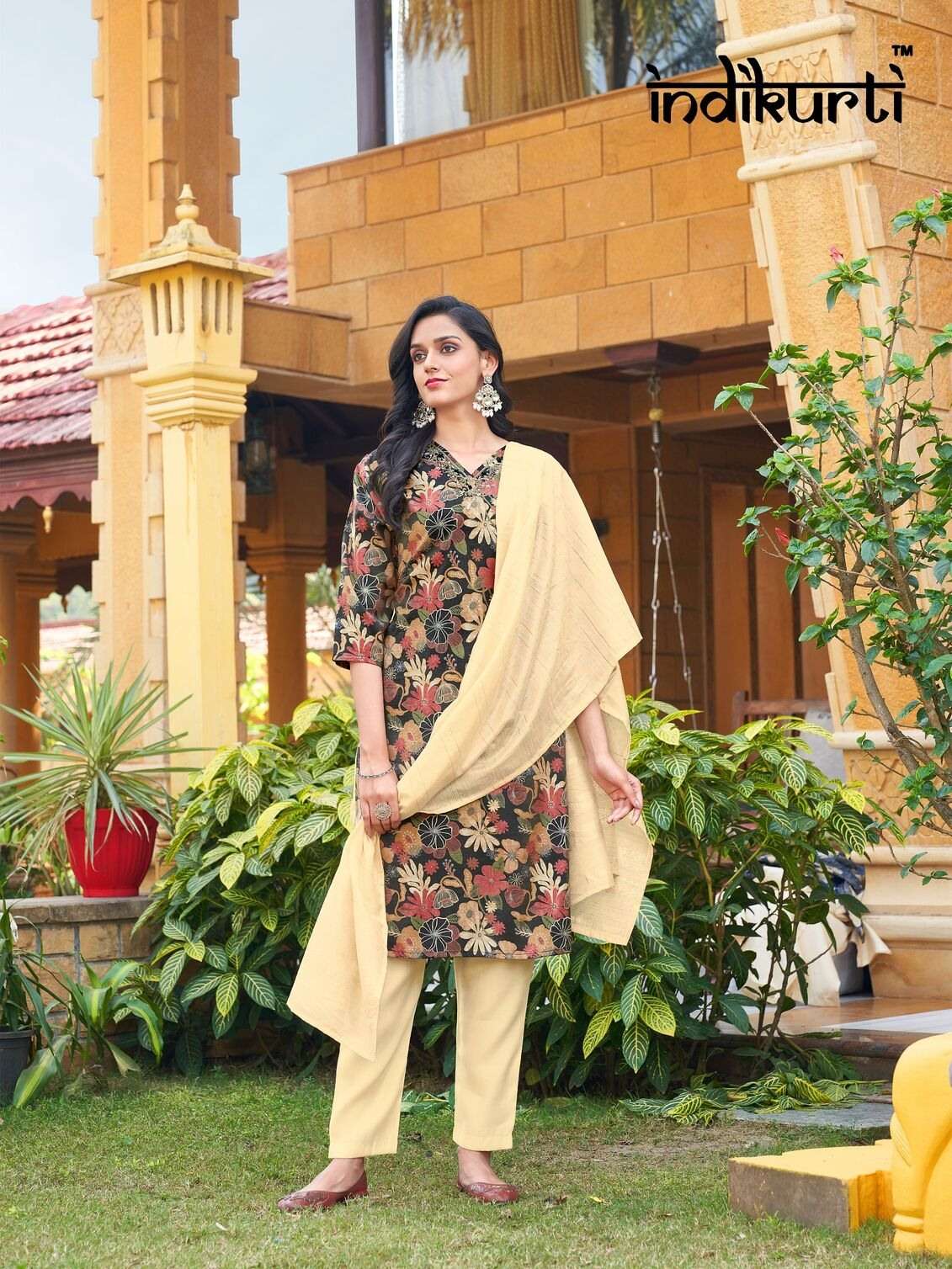SHREYA BY INDIKURTI SHIMMER VETICAN FOIL PRINT AND PV ROMAN FOIL PRINT