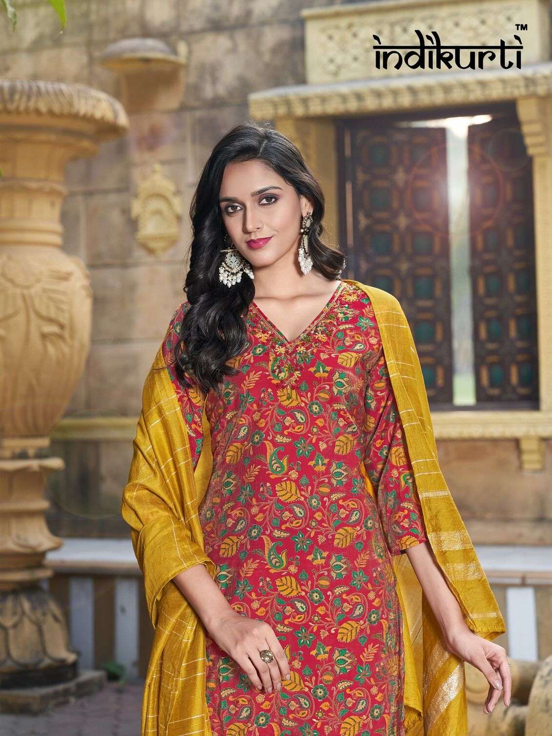 SHREYA BY INDIKURTI SHIMMER VETICAN FOIL PRINT AND PV ROMAN FOIL PRINT
