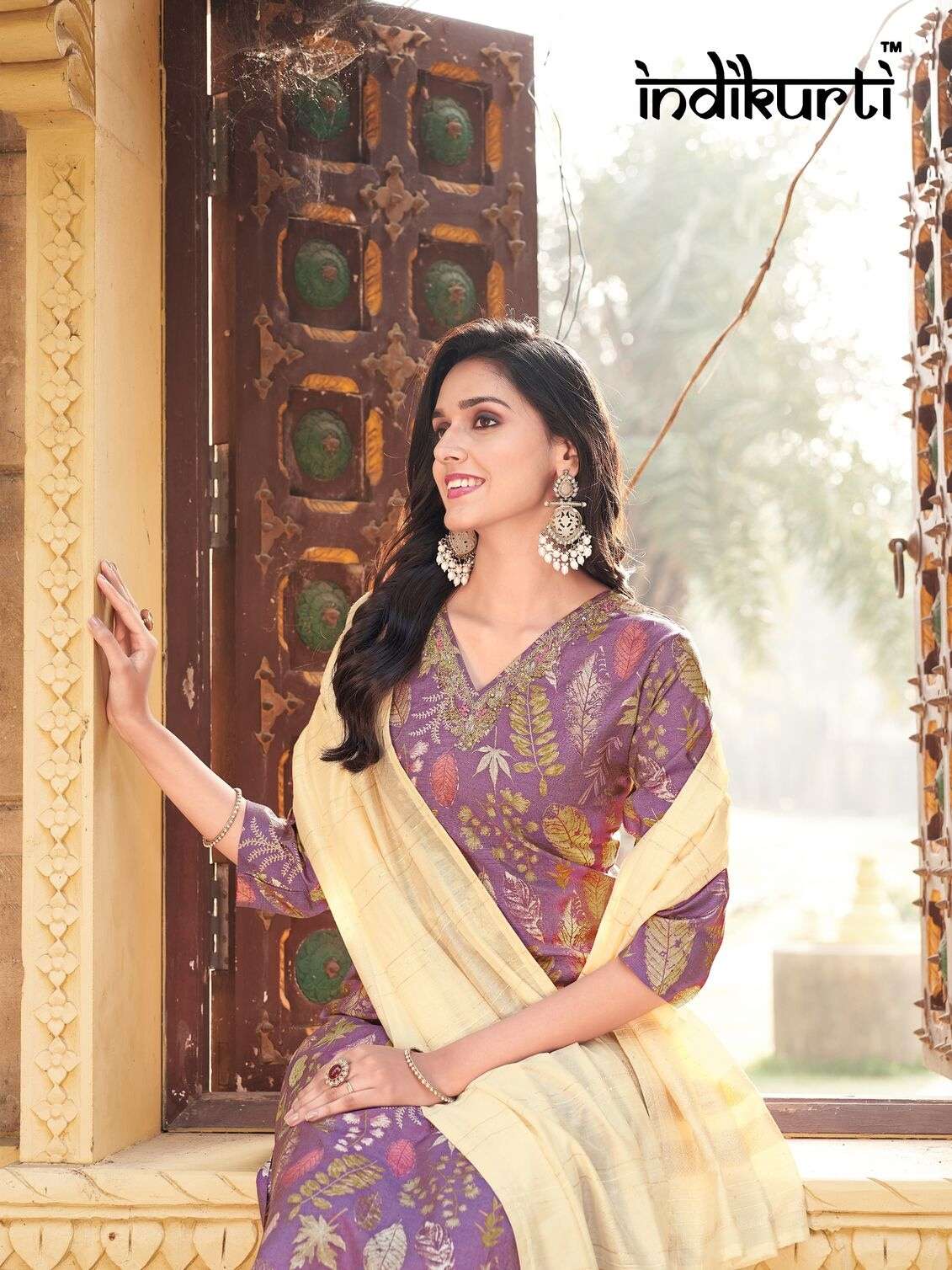 SHREYA BY INDIKURTI SHIMMER VETICAN FOIL PRINT AND PV ROMAN FOIL PRINT