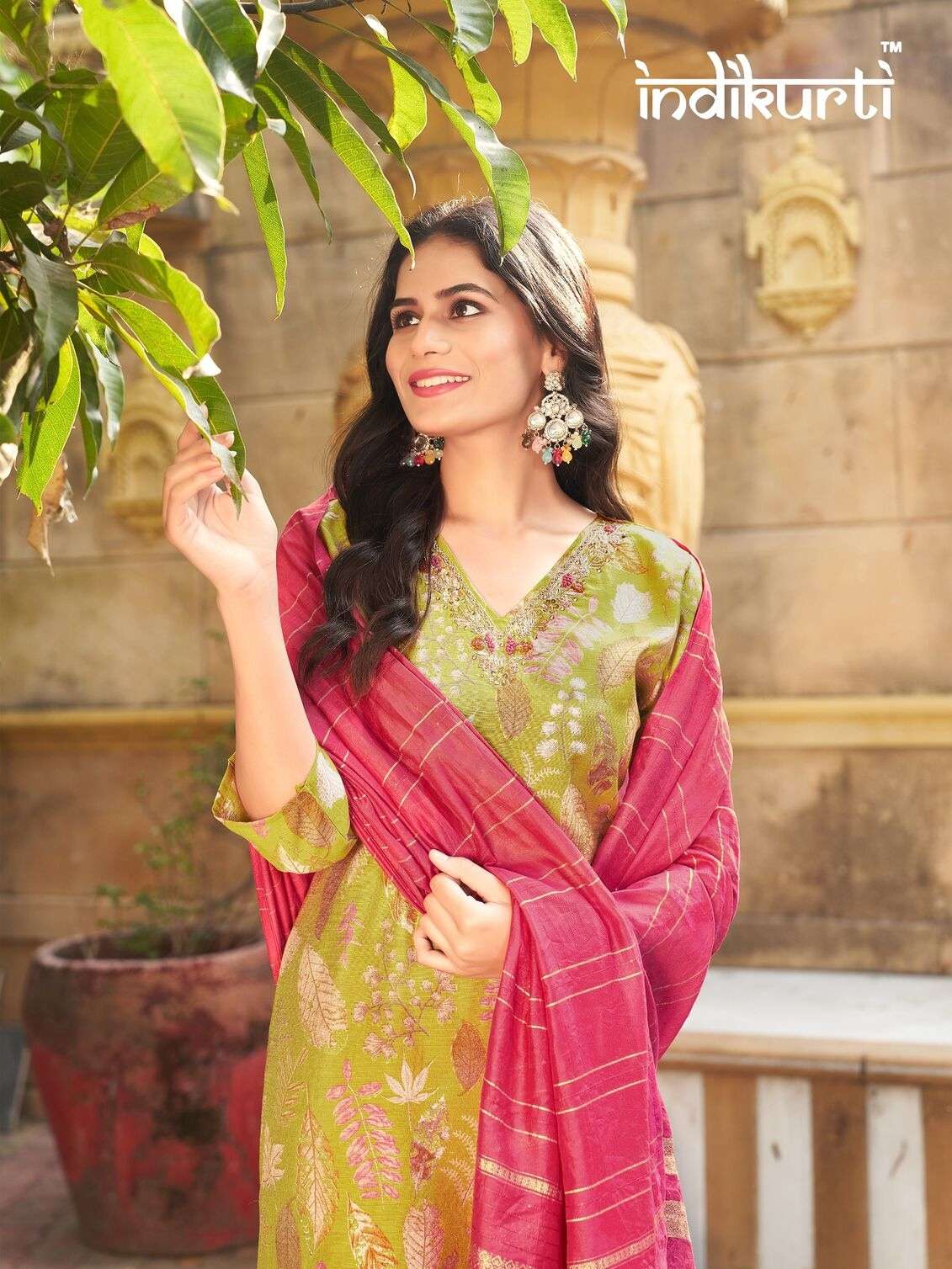 SHREYA BY INDIKURTI SHIMMER VETICAN FOIL PRINT AND PV ROMAN FOIL PRINT