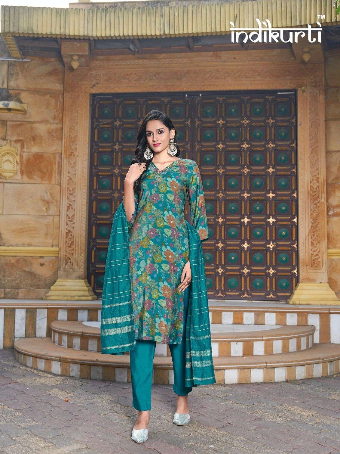 SHREYA BY INDIKURTI SHIMMER VETICAN FOIL PRINT AND PV ROMAN FOIL PRINT