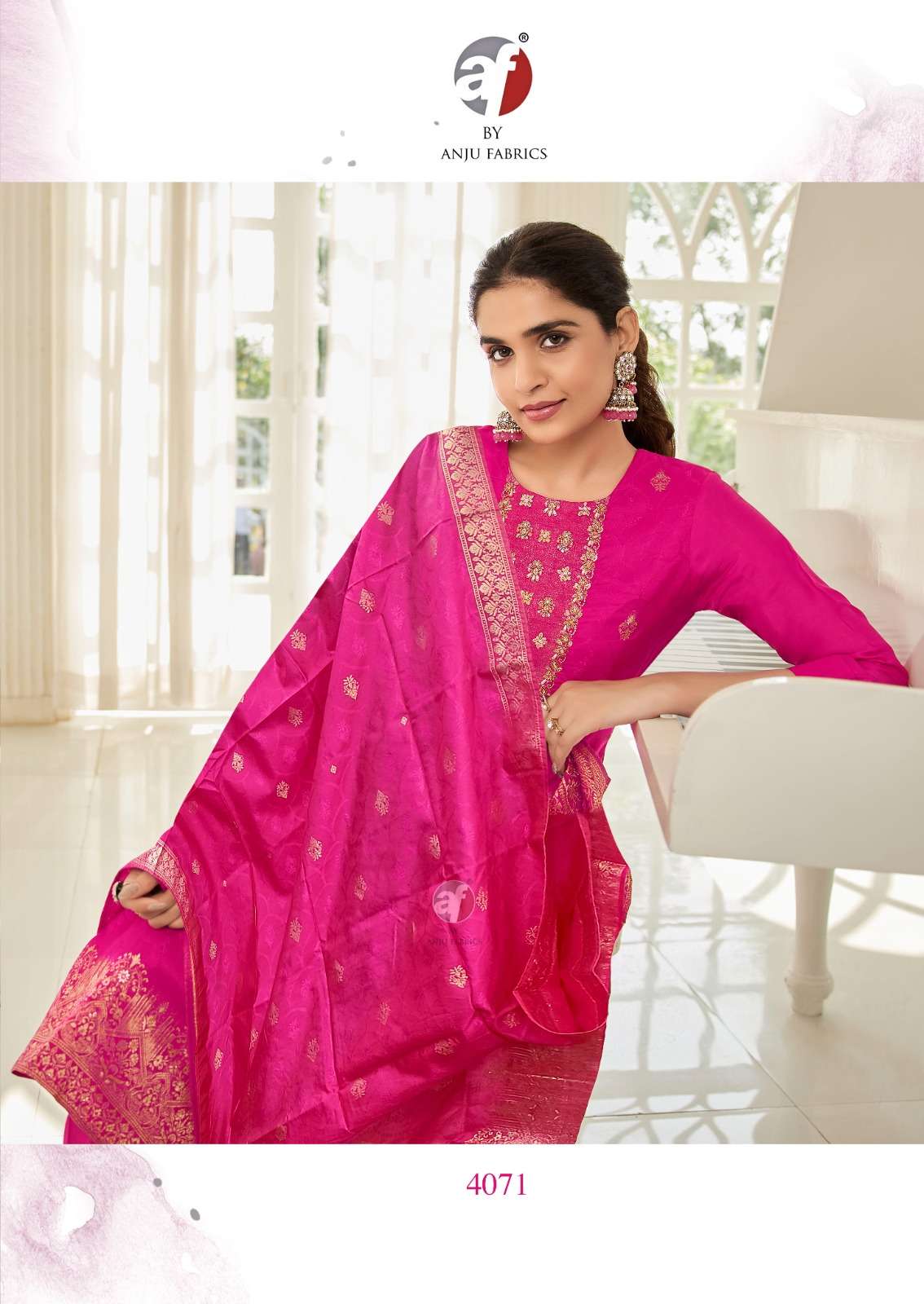 SILK AFFAIR VOL-5 BY ANJU FABRICS IN PURE DOLA SILK WITH JACQUARD 