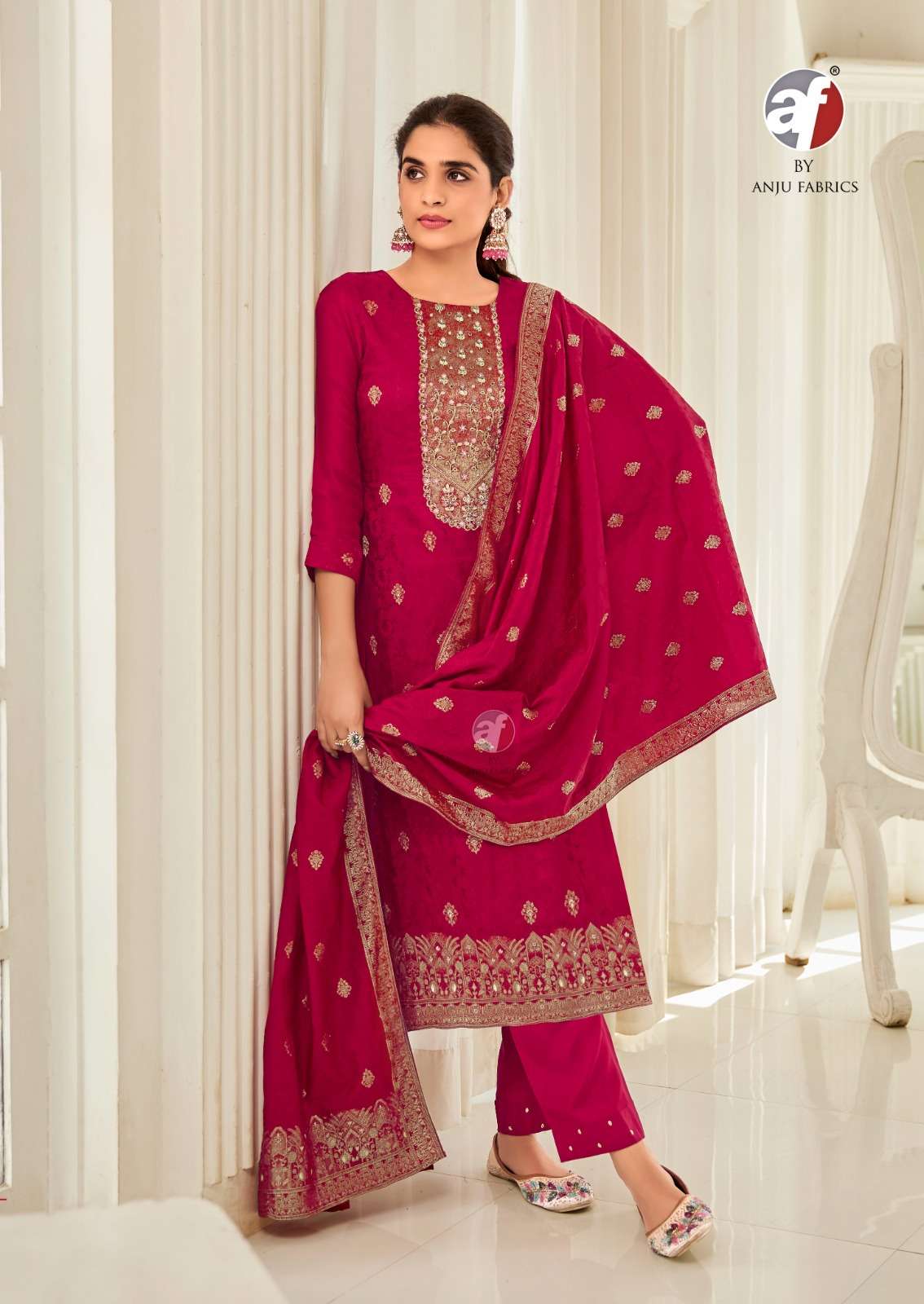 SILK AFFAIR VOL-5 BY ANJU FABRICS IN PURE DOLA SILK WITH JACQUARD 