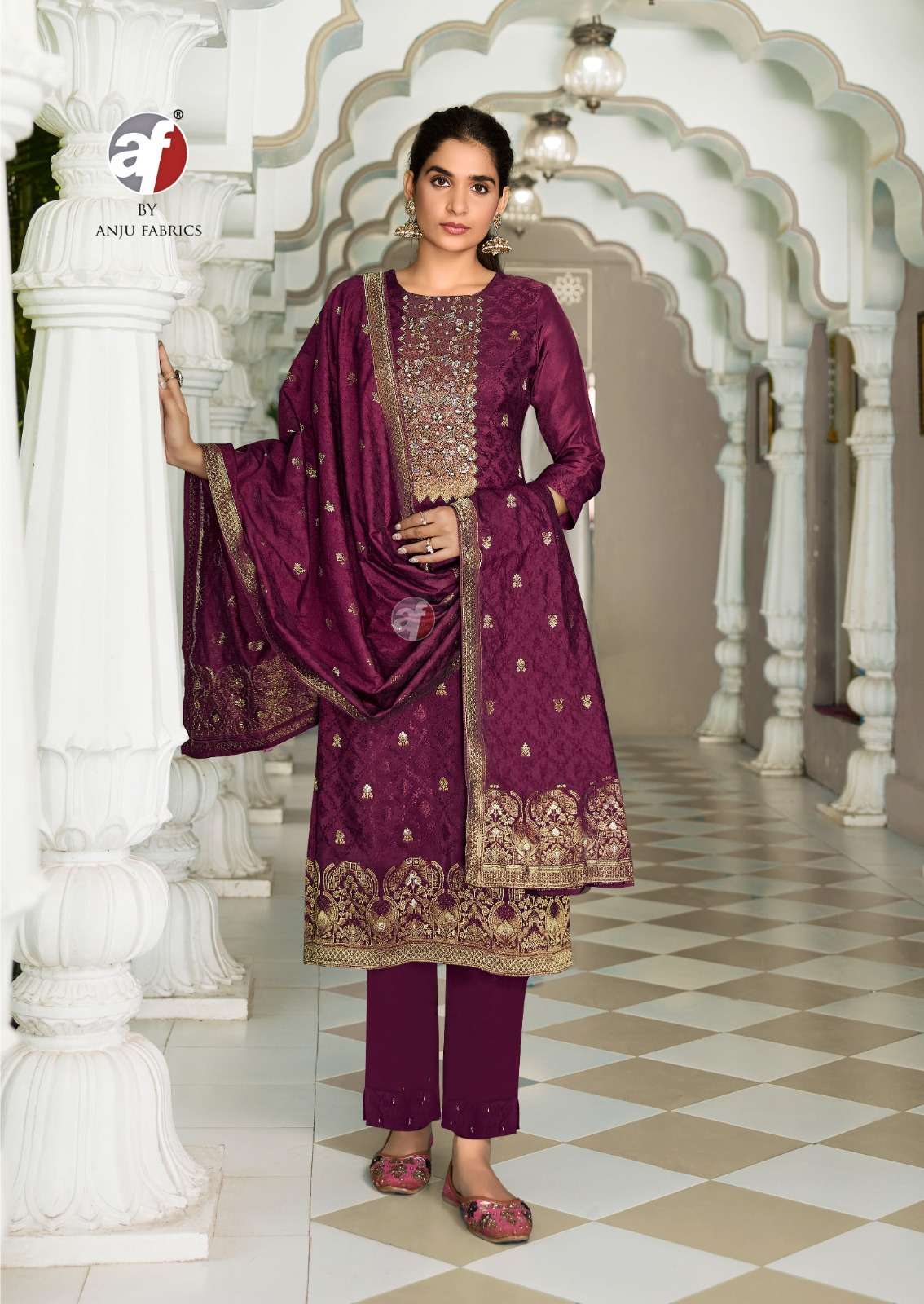 SILK AFFAIR VOL-5 BY ANJU FABRICS IN PURE DOLA SILK WITH JACQUARD 