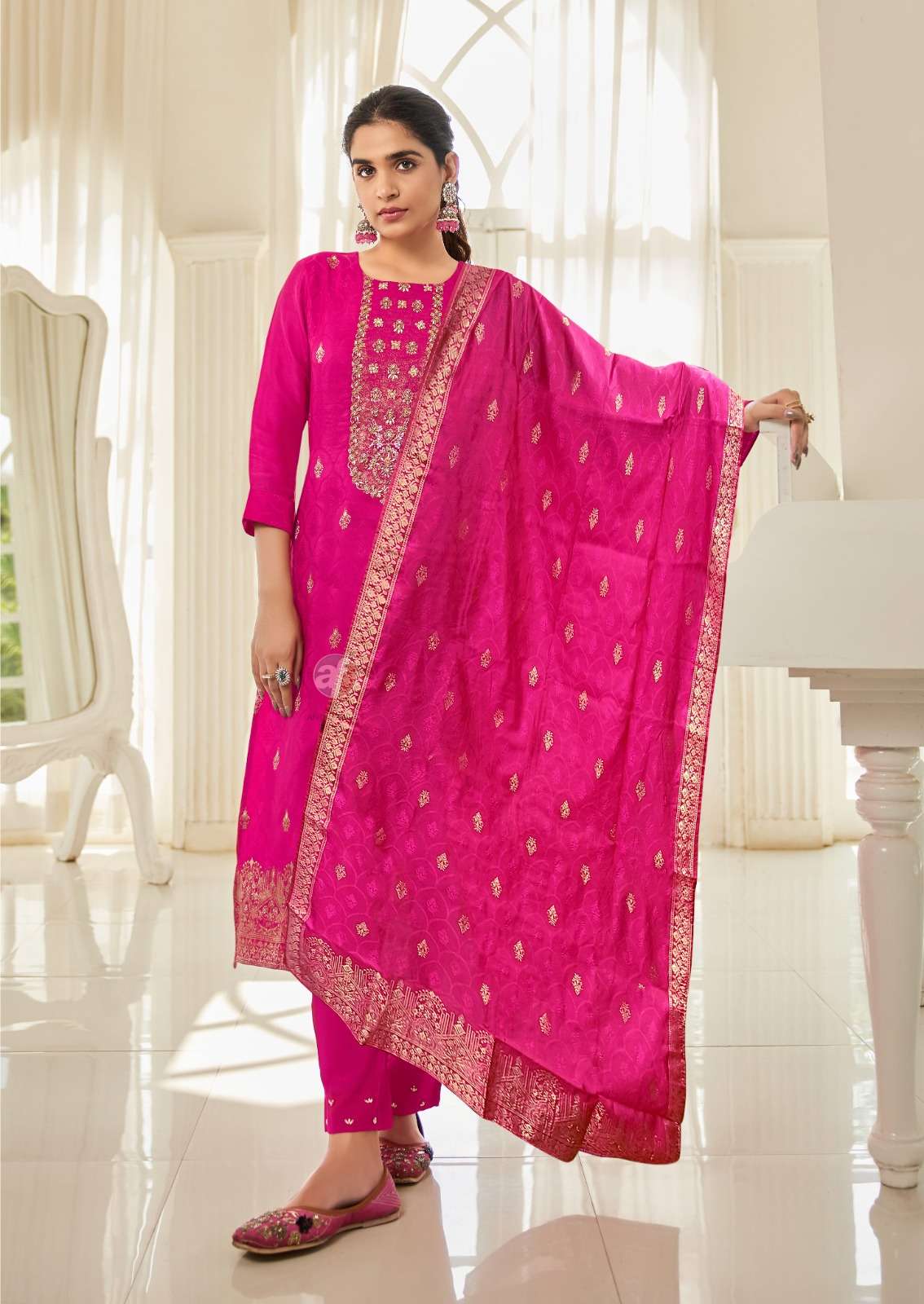 SILK AFFAIR VOL-5 BY ANJU FABRICS IN PURE DOLA SILK WITH JACQUARD 