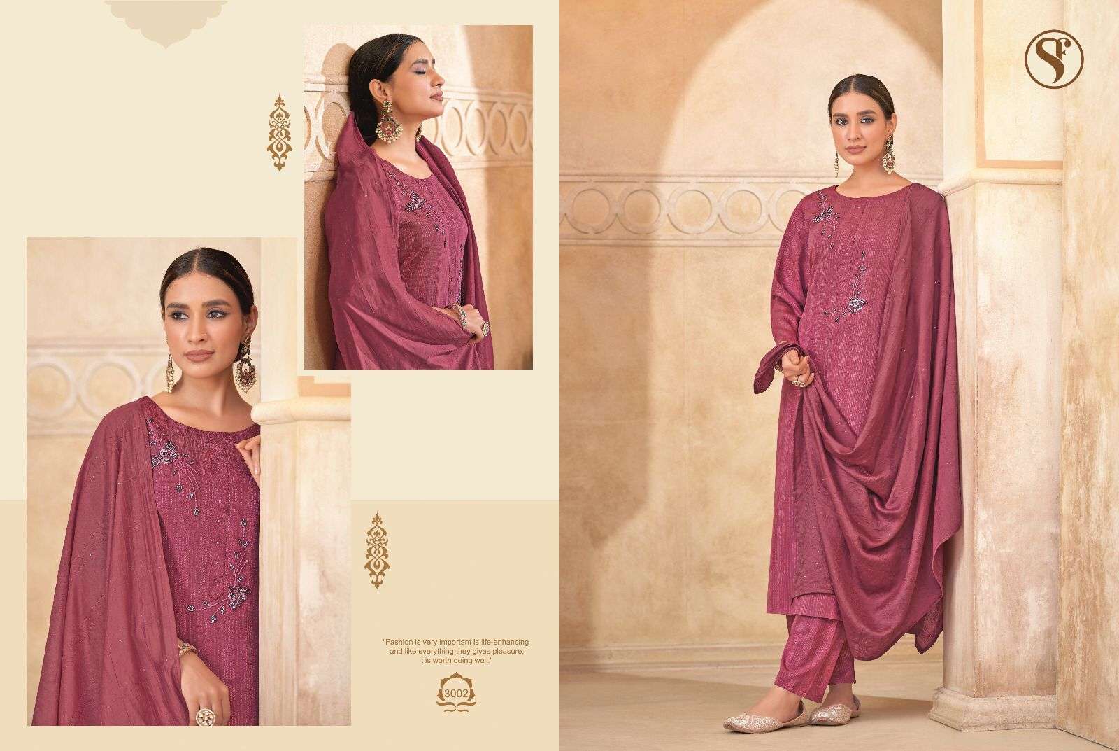 STONE VOL-3 BY SWEETY FASHION IN RAYON WITH HANDWORK WITH FANCY SILK BASE DUPATTA