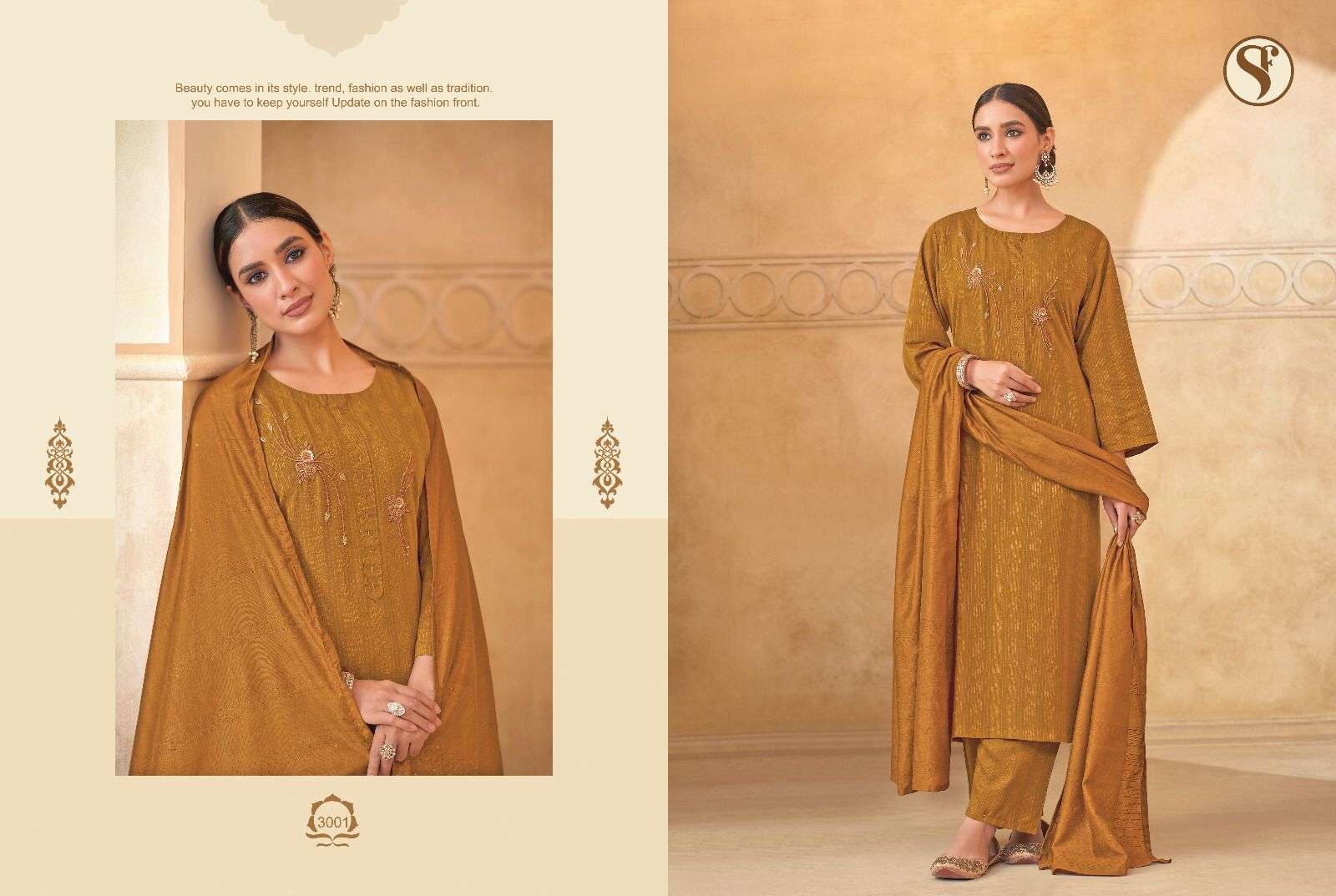 STONE VOL-3 BY SWEETY FASHION IN RAYON WITH HANDWORK WITH FANCY SILK BASE DUPATTA