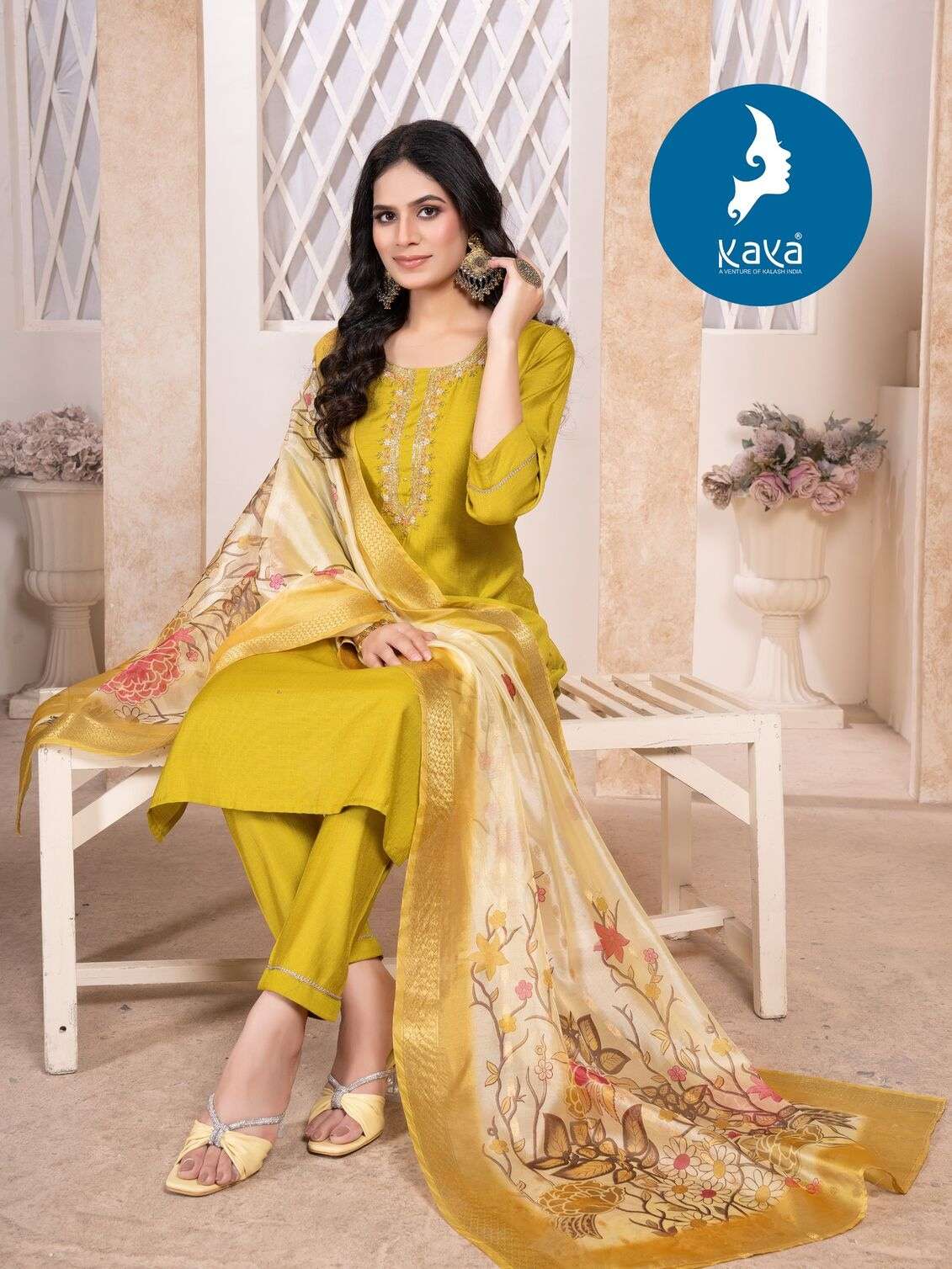 VASTRAM BY KAYA KURTI IN VERTICAN SHIMMER WITH ONESIDE POCKET