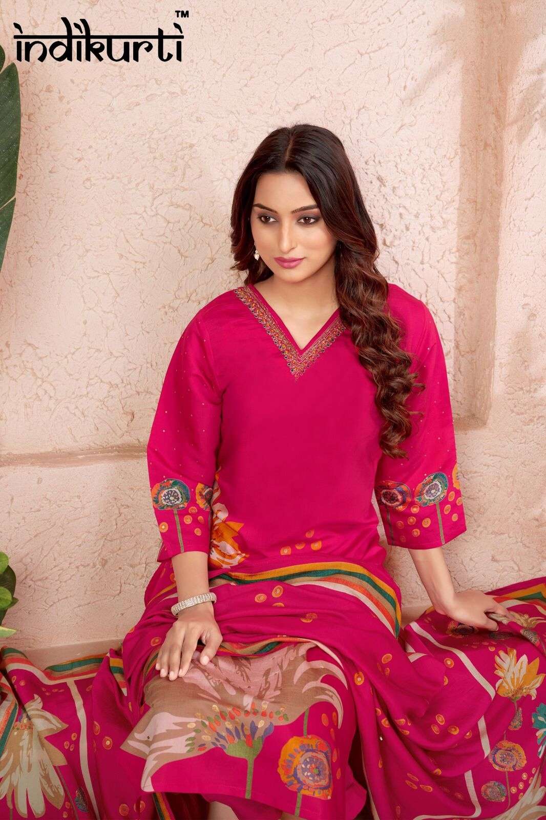 VIDHI BY INDIKURTI WITH VETICAN FOIL PRINT &  DISCHARGE PV ROMAN FOIL PRINT PLACEMENT PRINTS