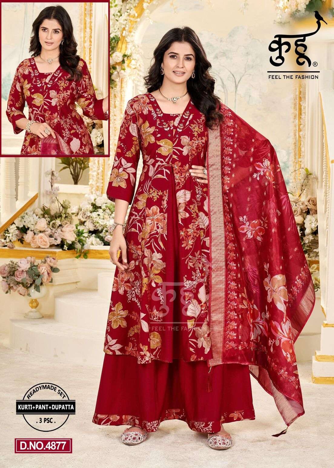 VOL-4 BY KUHOO IN INAR ATTECH FANCY FABRIC PLAZO