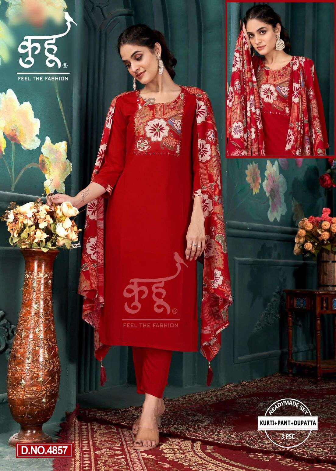 VOL-3 BY KUHOO IN FANCY FABRIC AND COTTON MUL INAR 