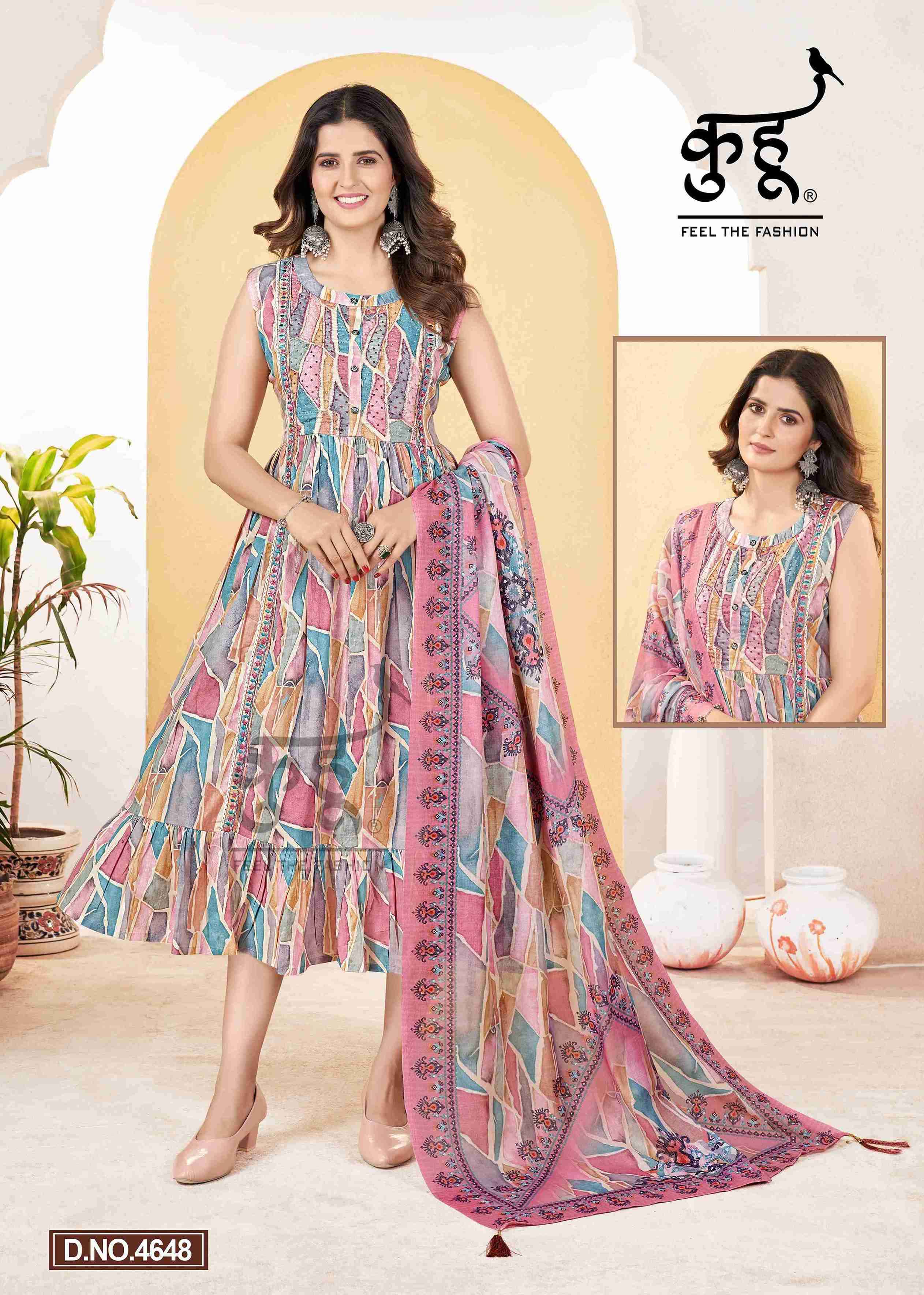 VOL-8 BY KUHOO KURTIS DUPATTA ONLY COMBO PICK 