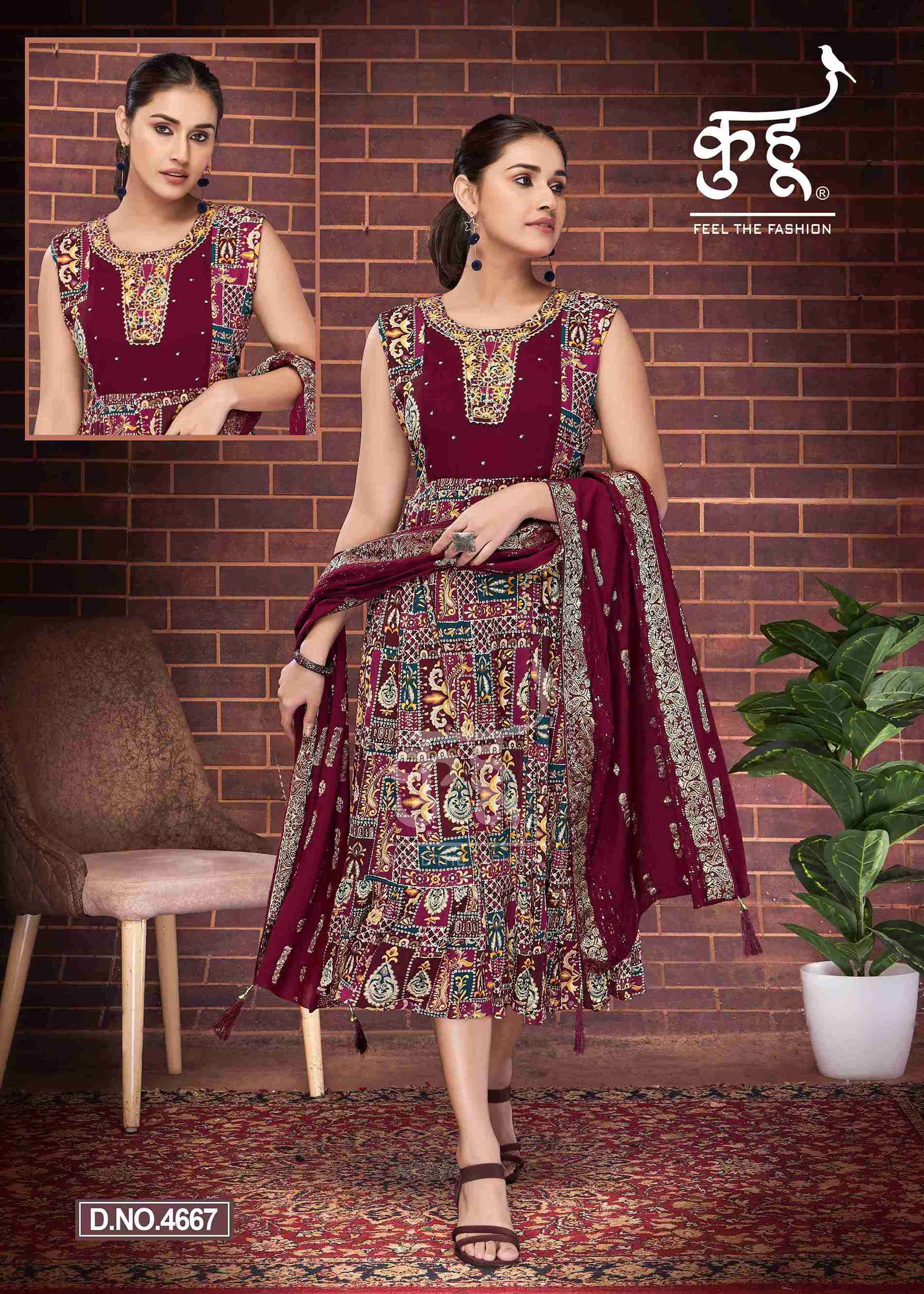 VOL-8 BY KUHOO KURTIS DUPATTA ONLY COMBO PICK 