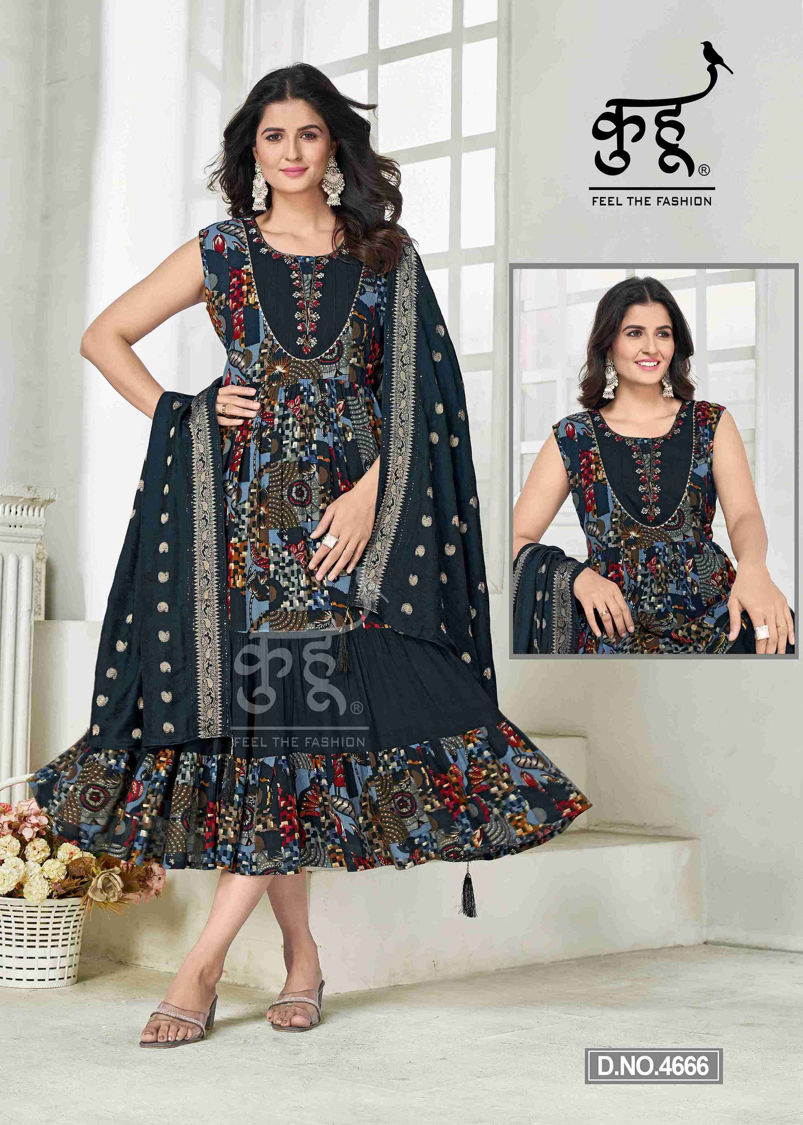 VOL-8 BY KUHOO KURTIS DUPATTA ONLY COMBO PICK 