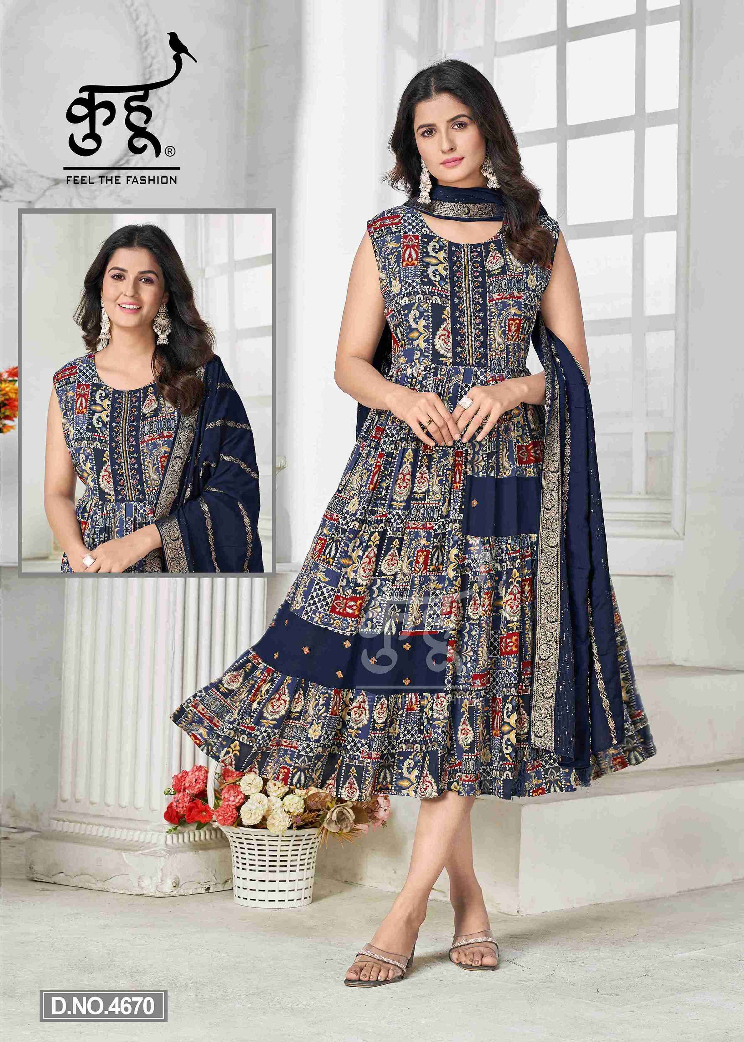 VOL-8 BY KUHOO KURTIS DUPATTA ONLY COMBO PICK 