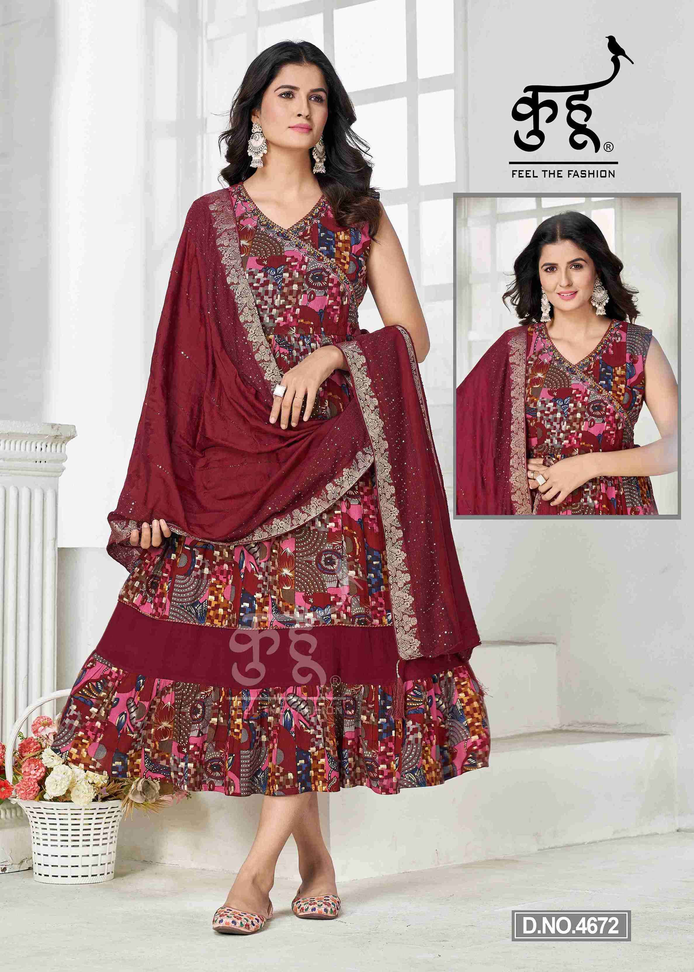 VOL-8 BY KUHOO KURTIS DUPATTA ONLY COMBO PICK 