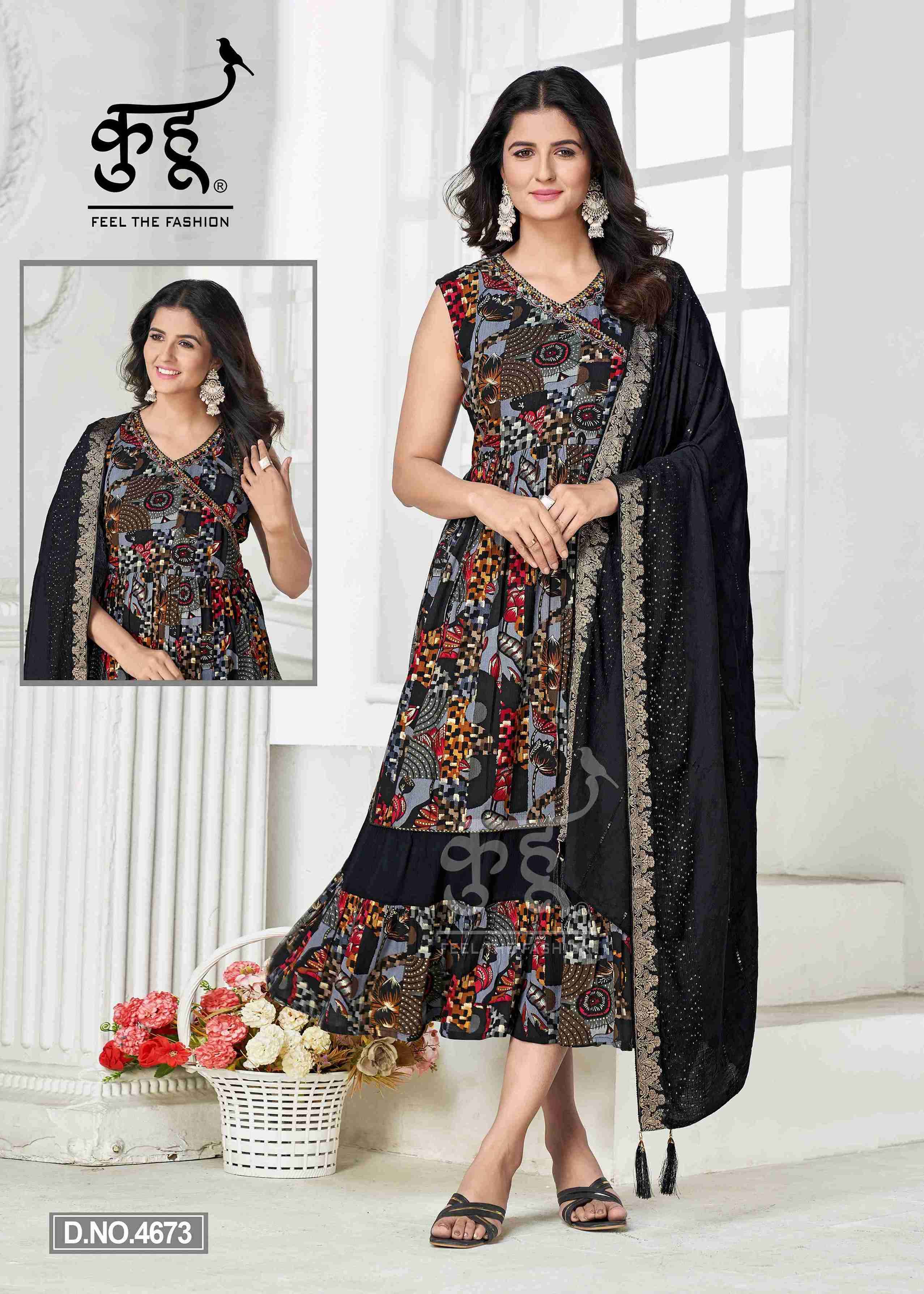 VOL-8 BY KUHOO KURTIS DUPATTA ONLY COMBO PICK 