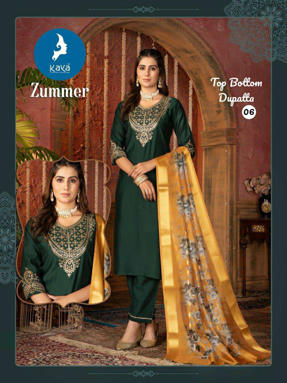 ZUMMER BY KAYA KURTI IN VERTICAN SILK WITH INNER AND ONESIDE POCKET WITH SOFT ORGANZA WITH DIGITAL PRINT DUPATTA