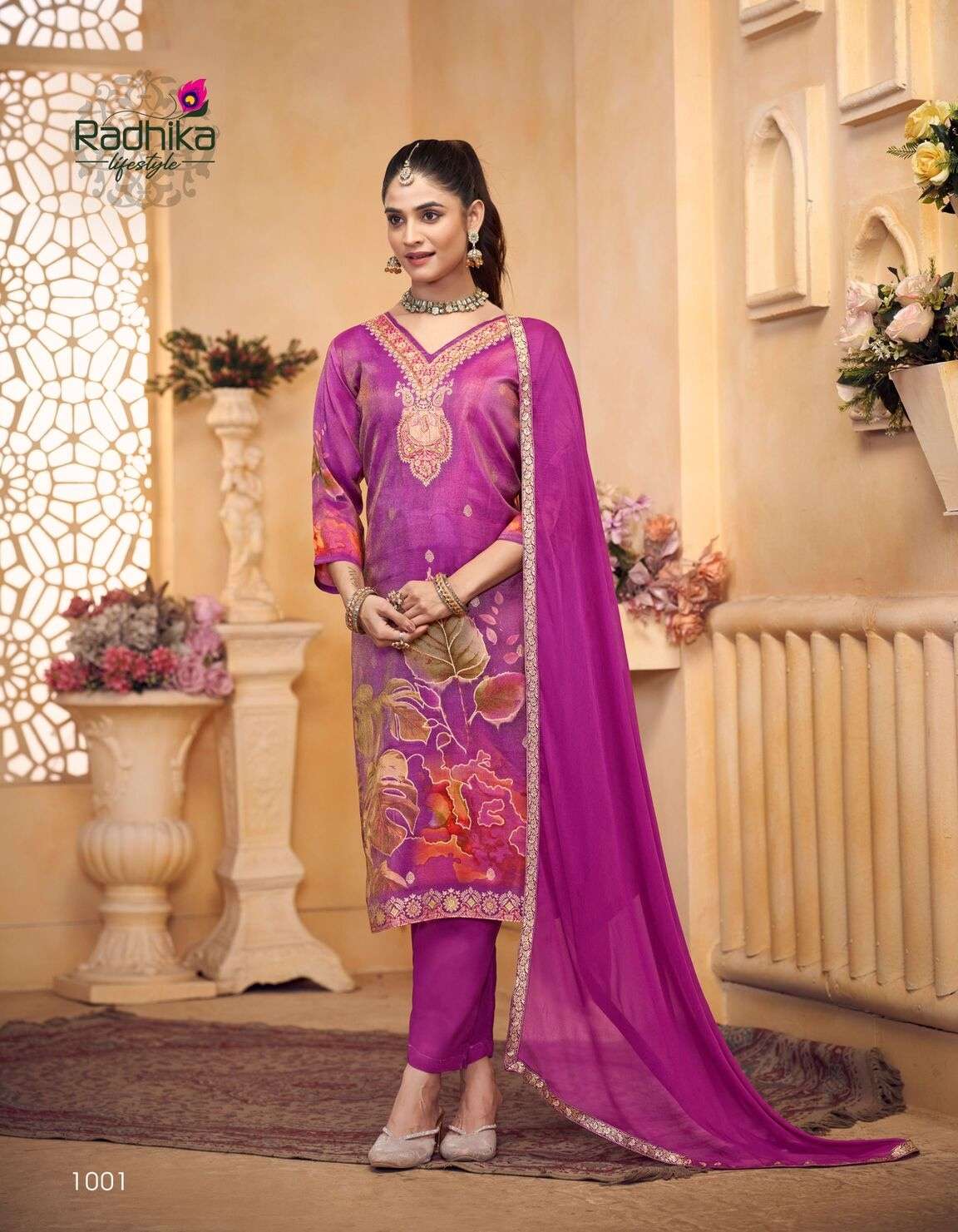 AANCHAL VOL-1 BY RADHIKA LIFE STYLE IN PURE TISSUE SCHIMMER SILK WITH HANDWORK