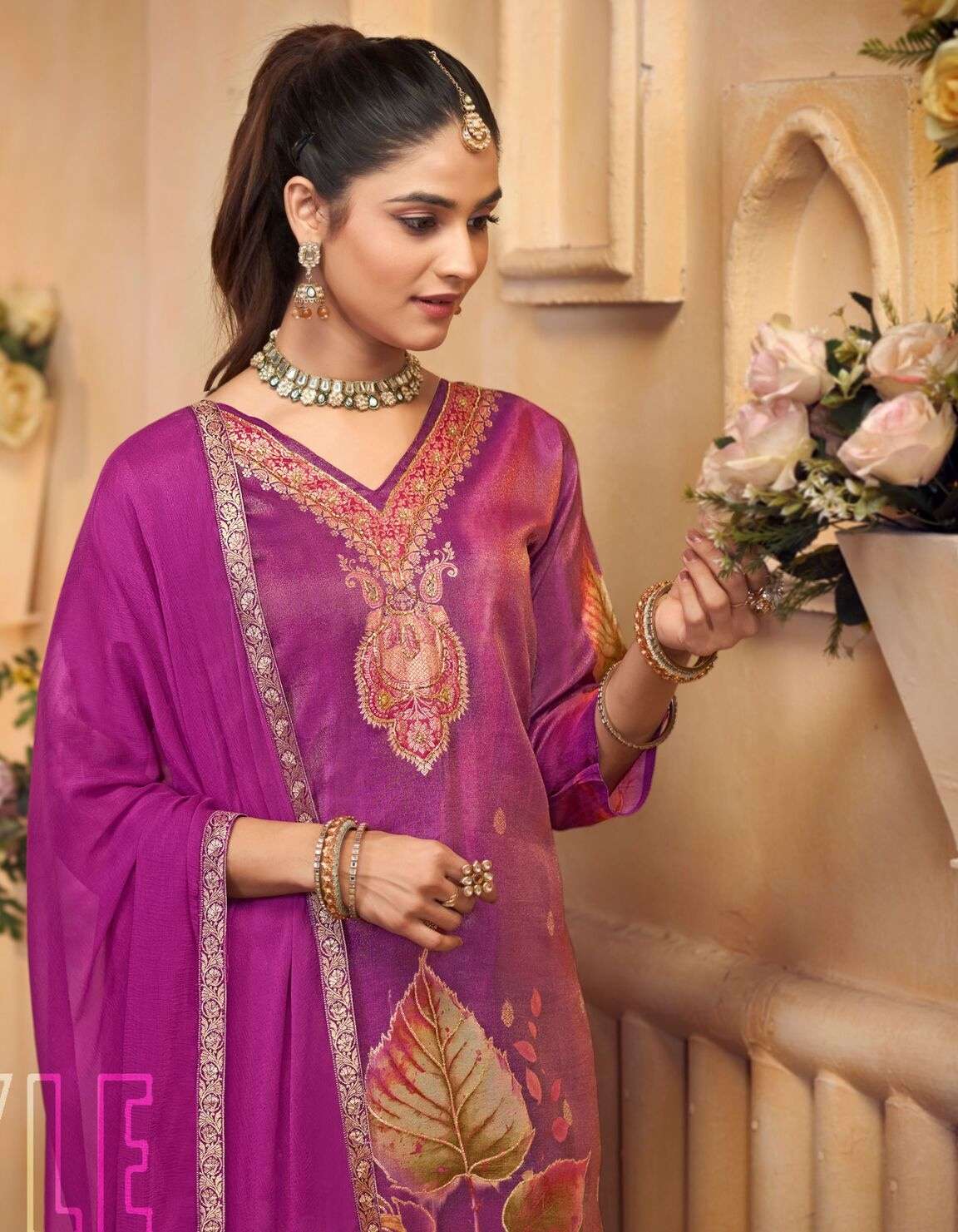 AANCHAL VOL-1 BY RADHIKA LIFE STYLE IN PURE TISSUE SCHIMMER SILK WITH HANDWORK