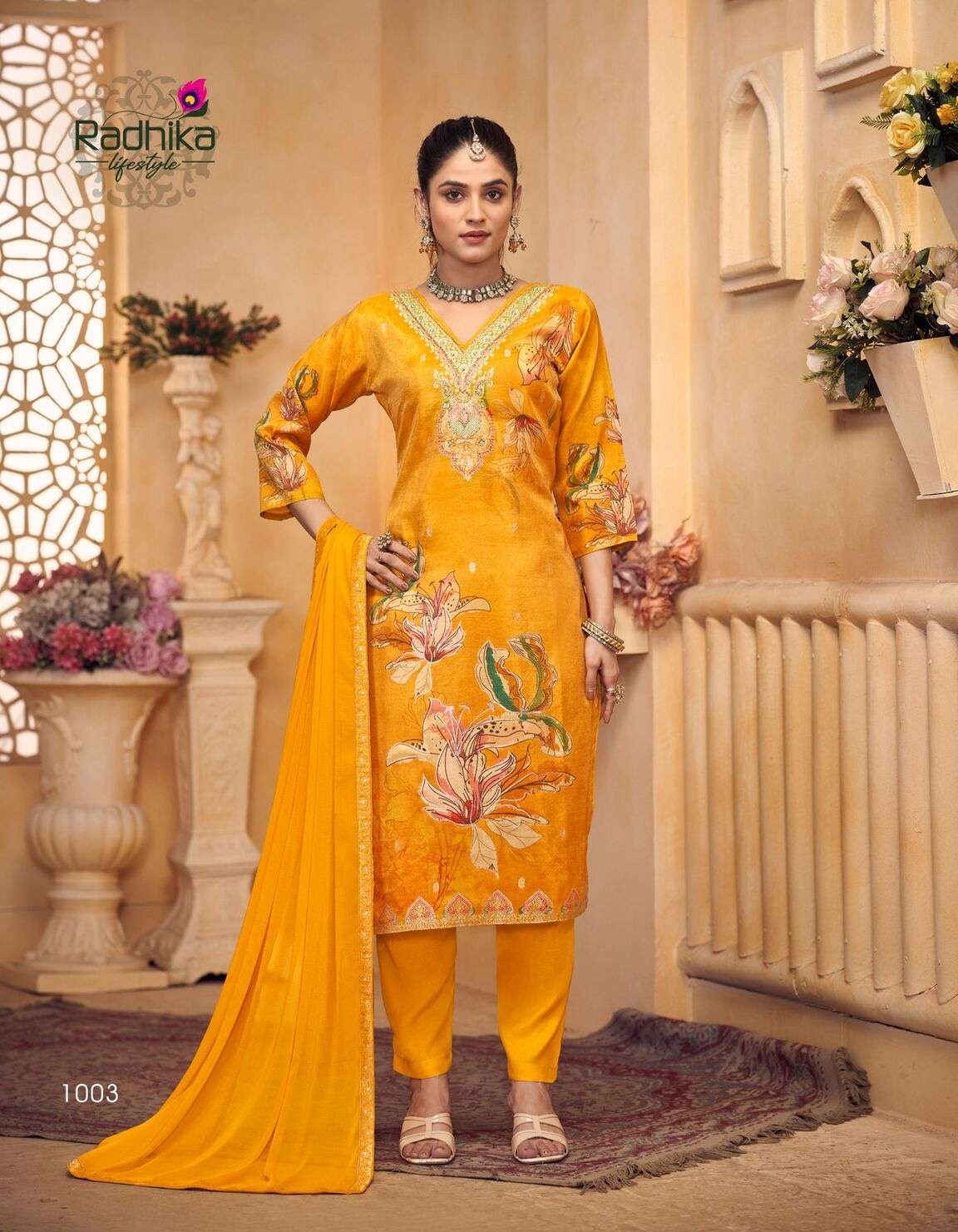 AANCHAL VOL-1 BY RADHIKA LIFE STYLE IN PURE TISSUE SCHIMMER SILK WITH HANDWORK