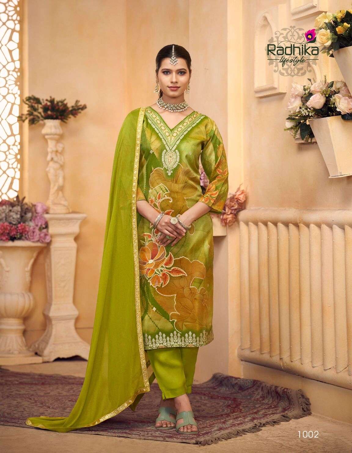 AANCHAL VOL-1 BY RADHIKA LIFE STYLE IN PURE TISSUE SCHIMMER SILK WITH HANDWORK