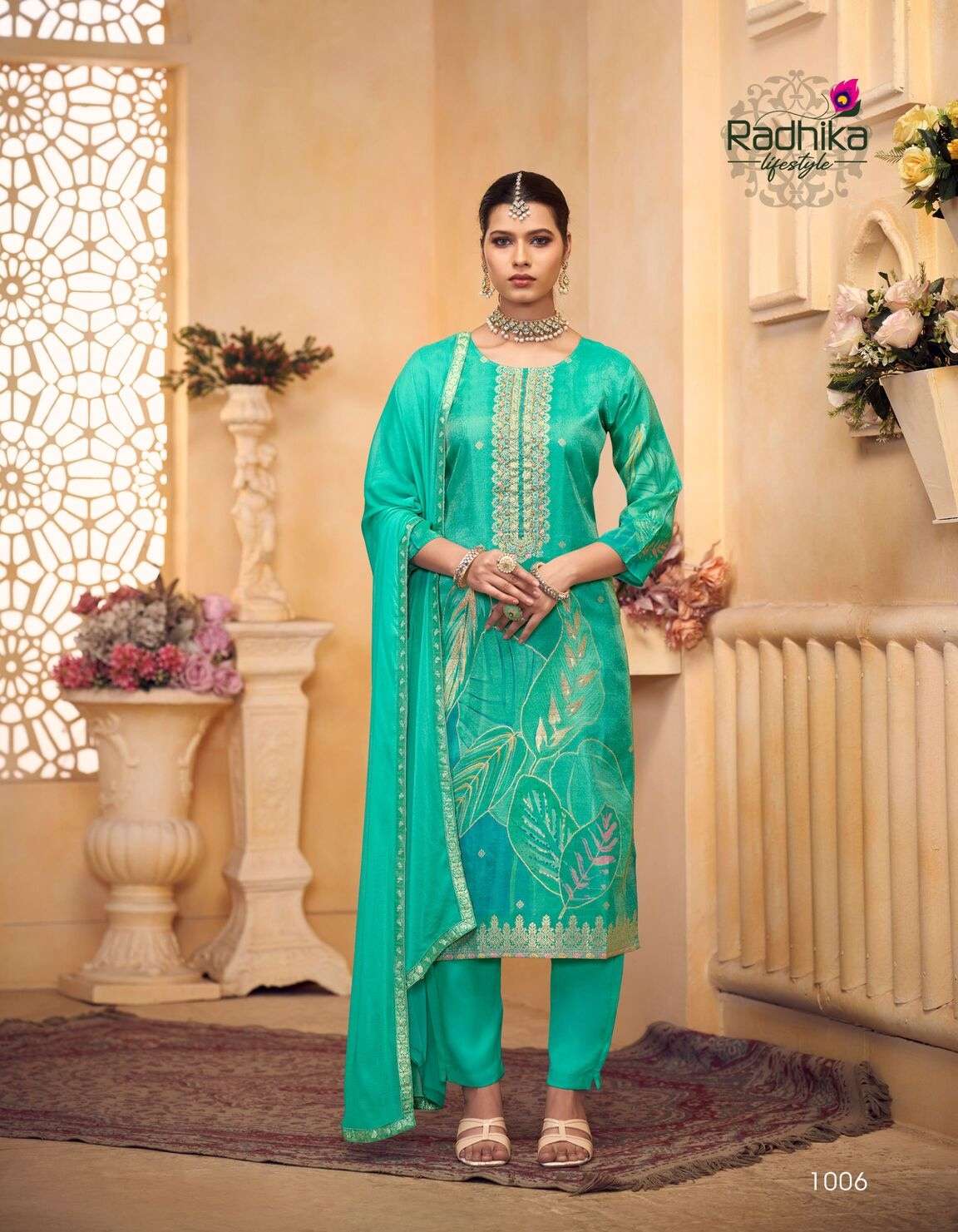 AANCHAL VOL-1 BY RADHIKA LIFE STYLE IN PURE TISSUE SCHIMMER SILK WITH HANDWORK