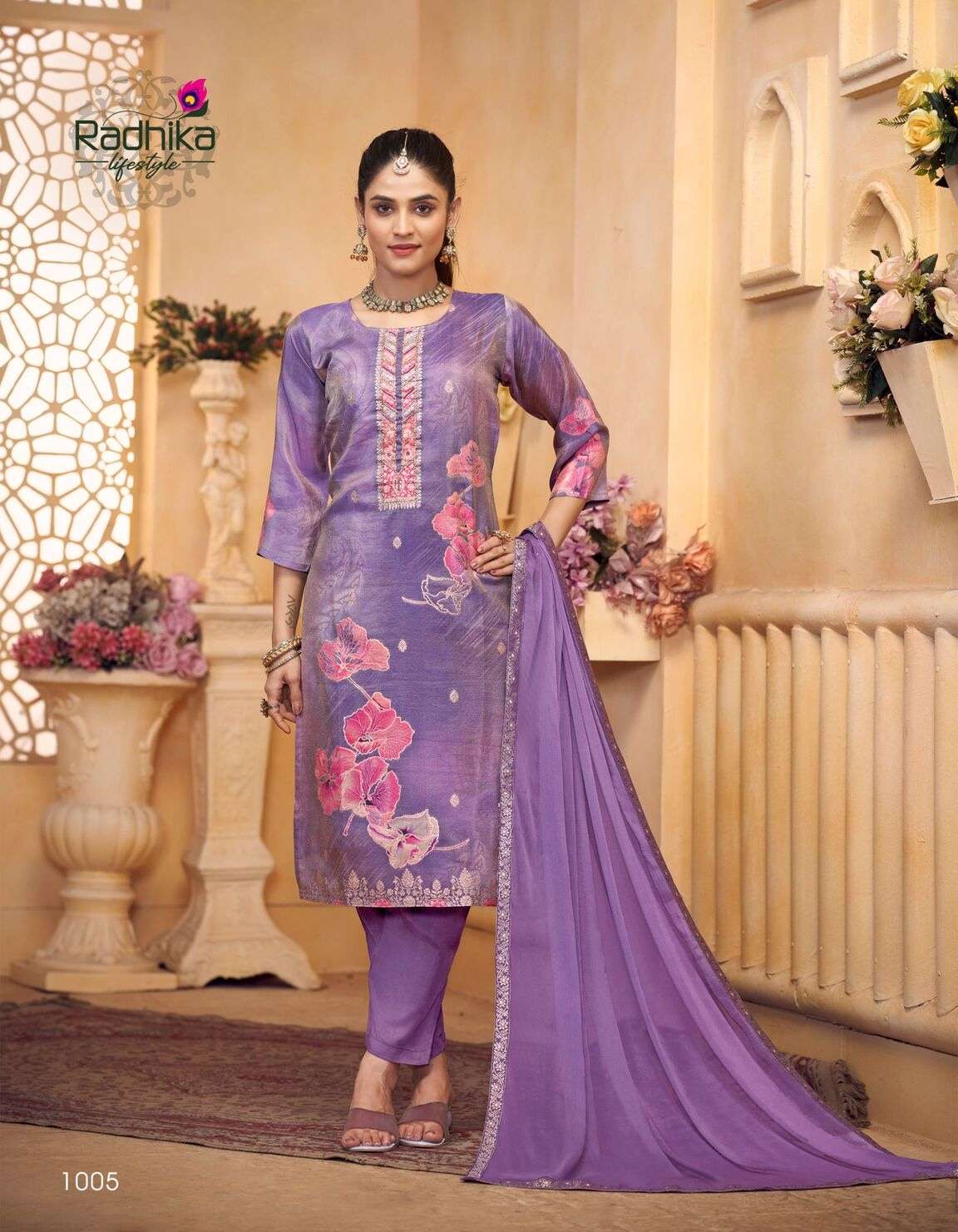 AANCHAL VOL-1 BY RADHIKA LIFE STYLE IN PURE TISSUE SCHIMMER SILK WITH HANDWORK