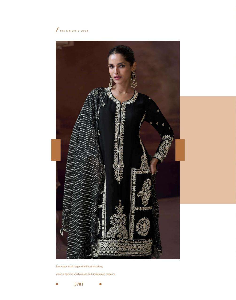 ALEMZEB BY SAYURI DESIGNER IN PREMIUM REAL CHINON SILK FULL HEAVY LOOK EMBROIDERED