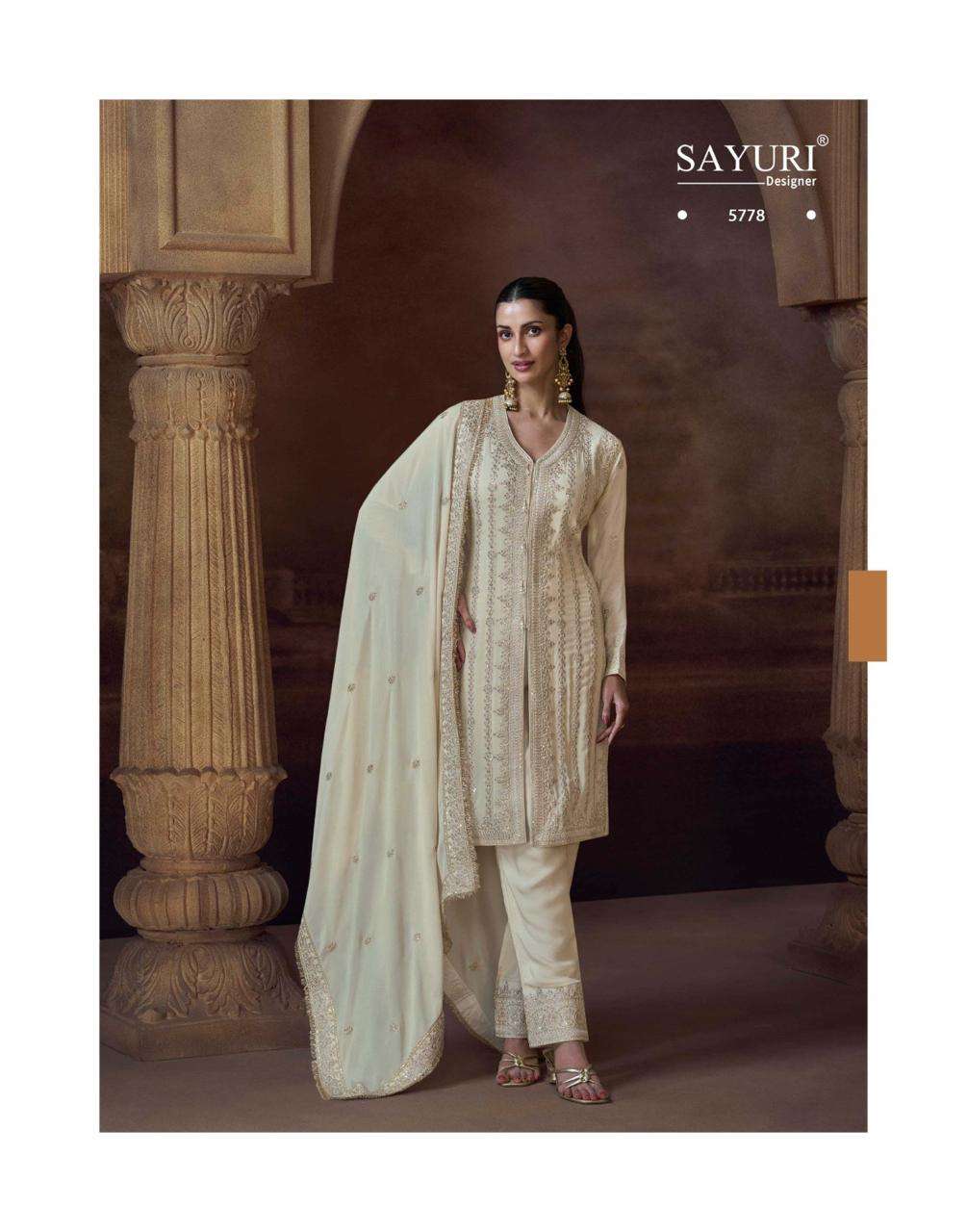 ALEMZEB BY SAYURI DESIGNER IN PREMIUM REAL CHINON SILK FULL HEAVY LOOK EMBROIDERED