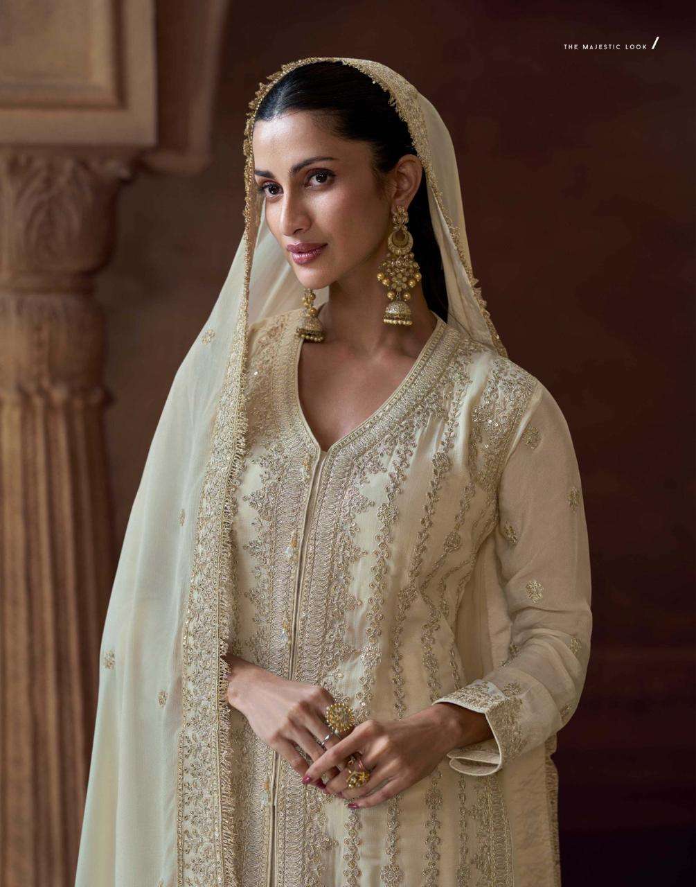 ALEMZEB BY SAYURI DESIGNER IN PREMIUM REAL CHINON SILK FULL HEAVY LOOK EMBROIDERED