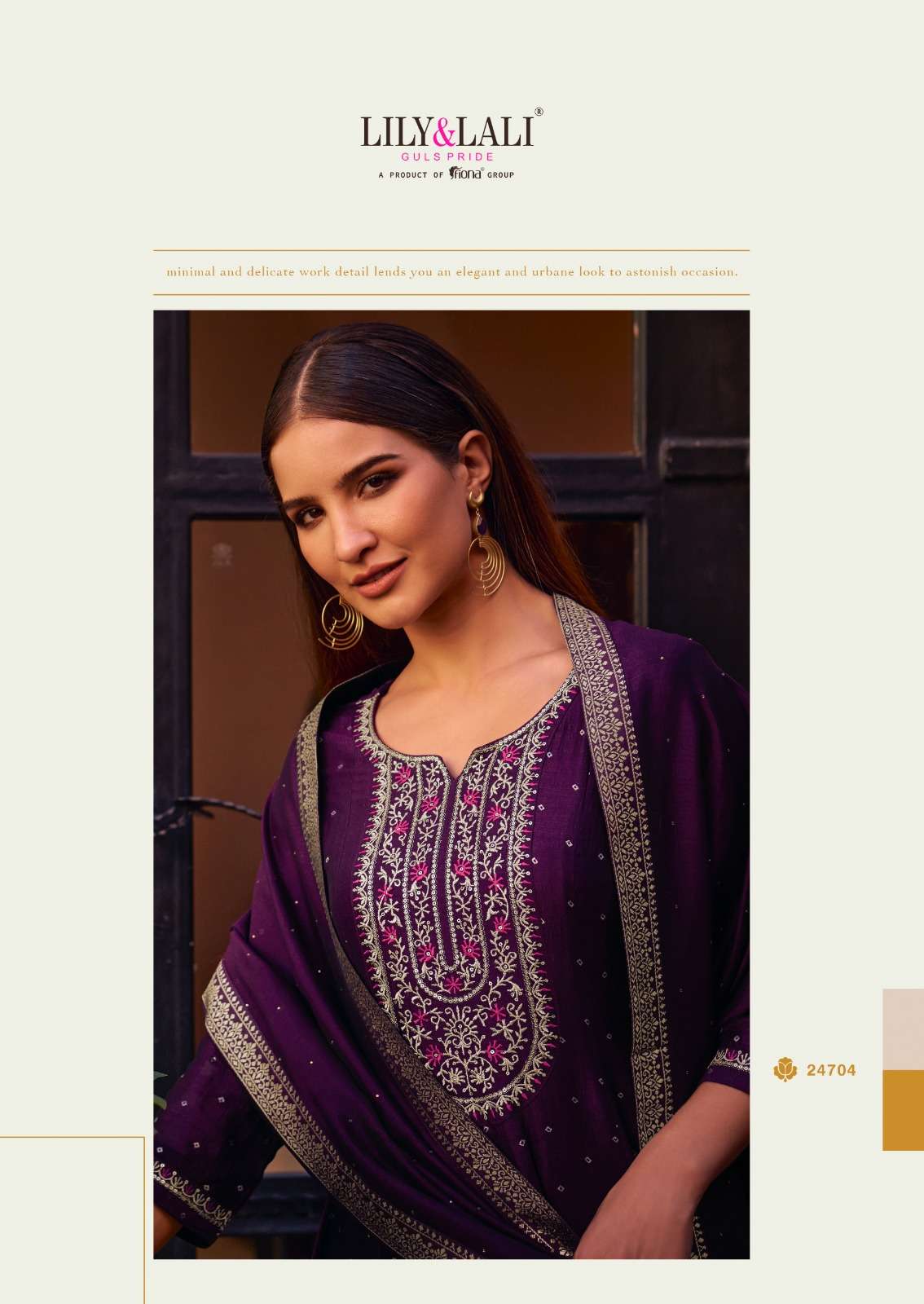 ANARKALI BY LILY & LALI IN VICHITRA SILK ANARKALI STYLE DRESS WITH EMBROIDERY & HANDWORK