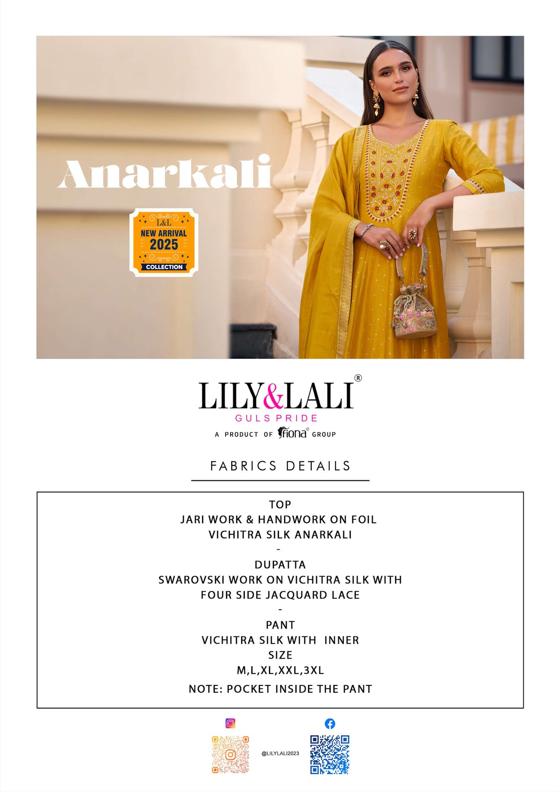 ANARKALI BY LILY & LALI IN VICHITRA SILK ANARKALI STYLE DRESS WITH EMBROIDERY & HANDWORK