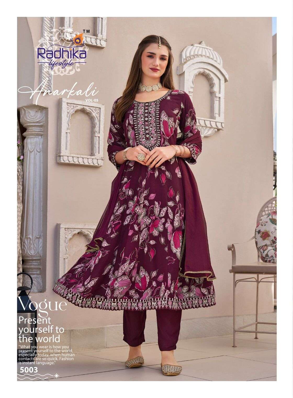 ANARKALI VOL 5 BY RADHIKA LIFESTYLE IN HEAVY REYON FOIL PRINT WITH EMBROIDERY WORK 