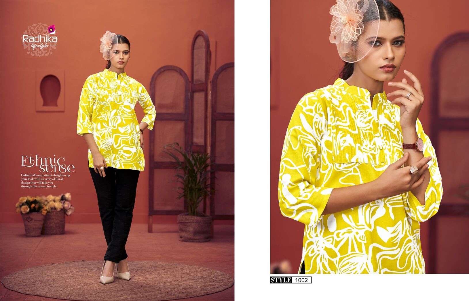 CREST VOL 1 BY RADHIKA LIFE STYLE IN HEAVY REYON PRINT SHORT TOPS