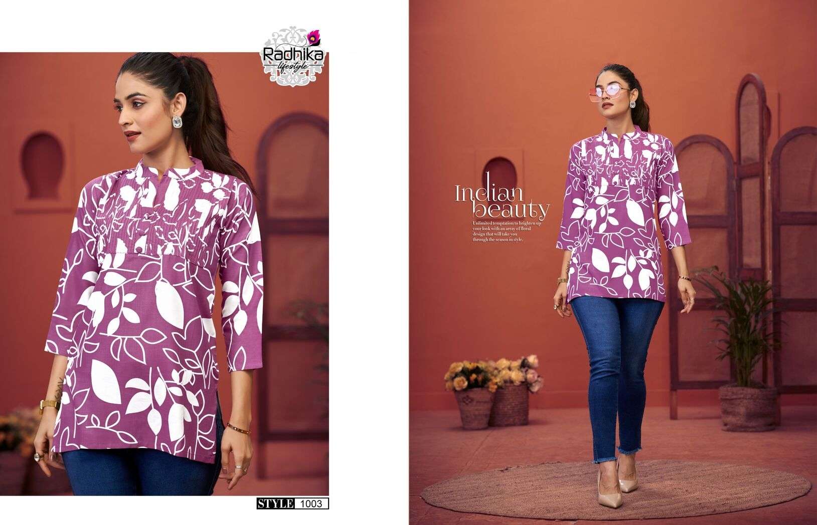 CREST VOL 1 BY RADHIKA LIFE STYLE IN HEAVY REYON PRINT SHORT TOPS