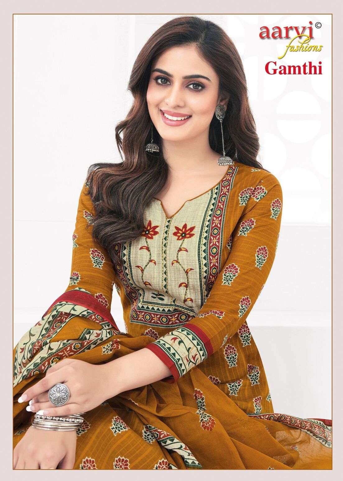 GAMTHI VOL 8 BY AARVI FASHION TRADITIONAL SALWAR SUIT IN COTTON WITH HANDWORK